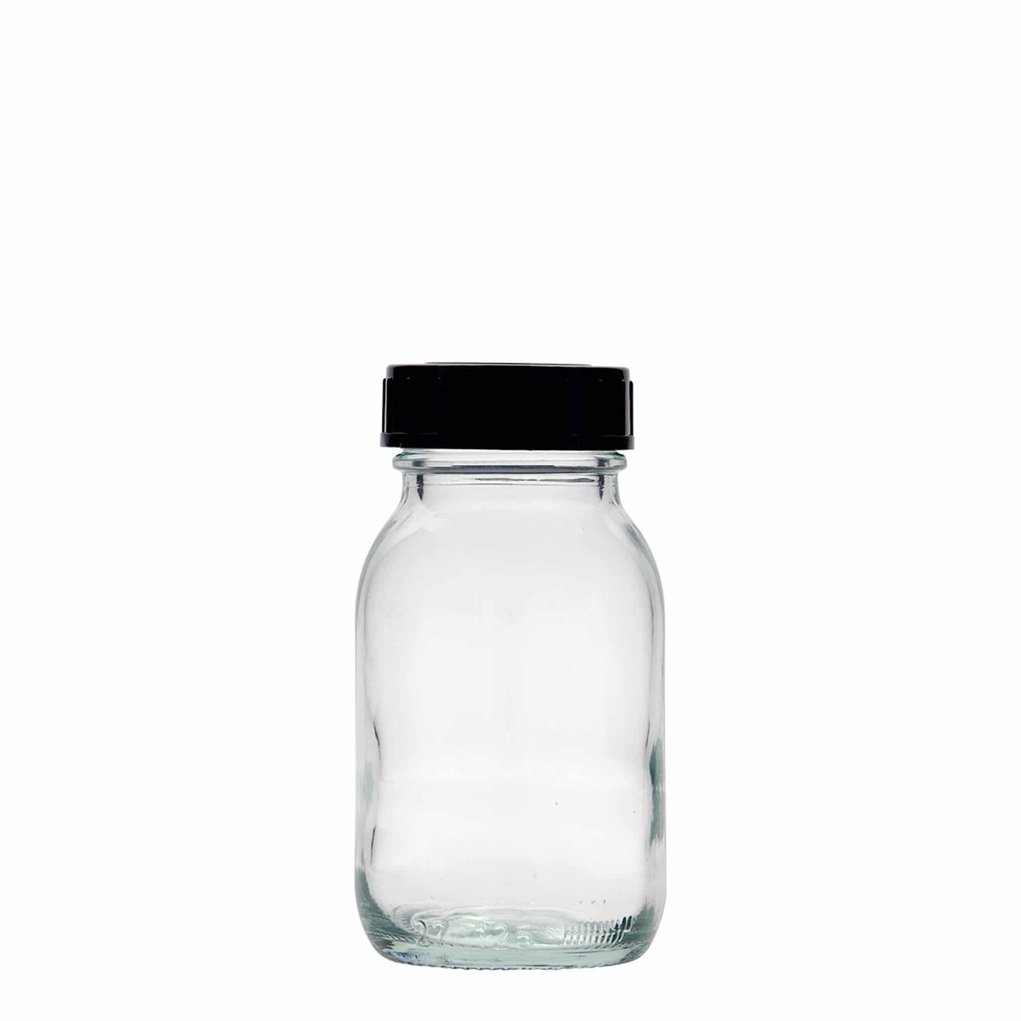 125 ml Vasetto di vetro a bocca larga, imboccatura: DIN 40