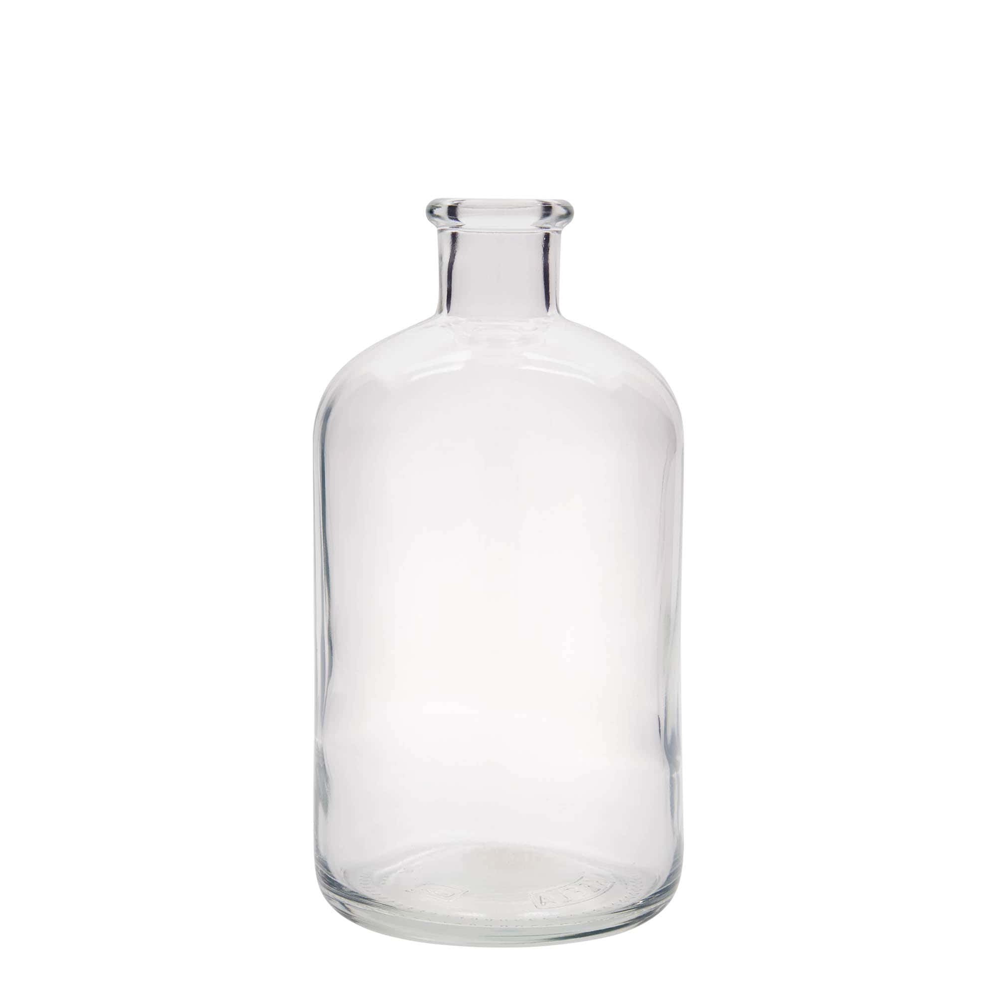 1.000 ml Bottiglia da farmacia, vetro, imboccatura: fascetta 1.000 ml Bottiglia da farmacia, vetro, imboccatura: fascetta