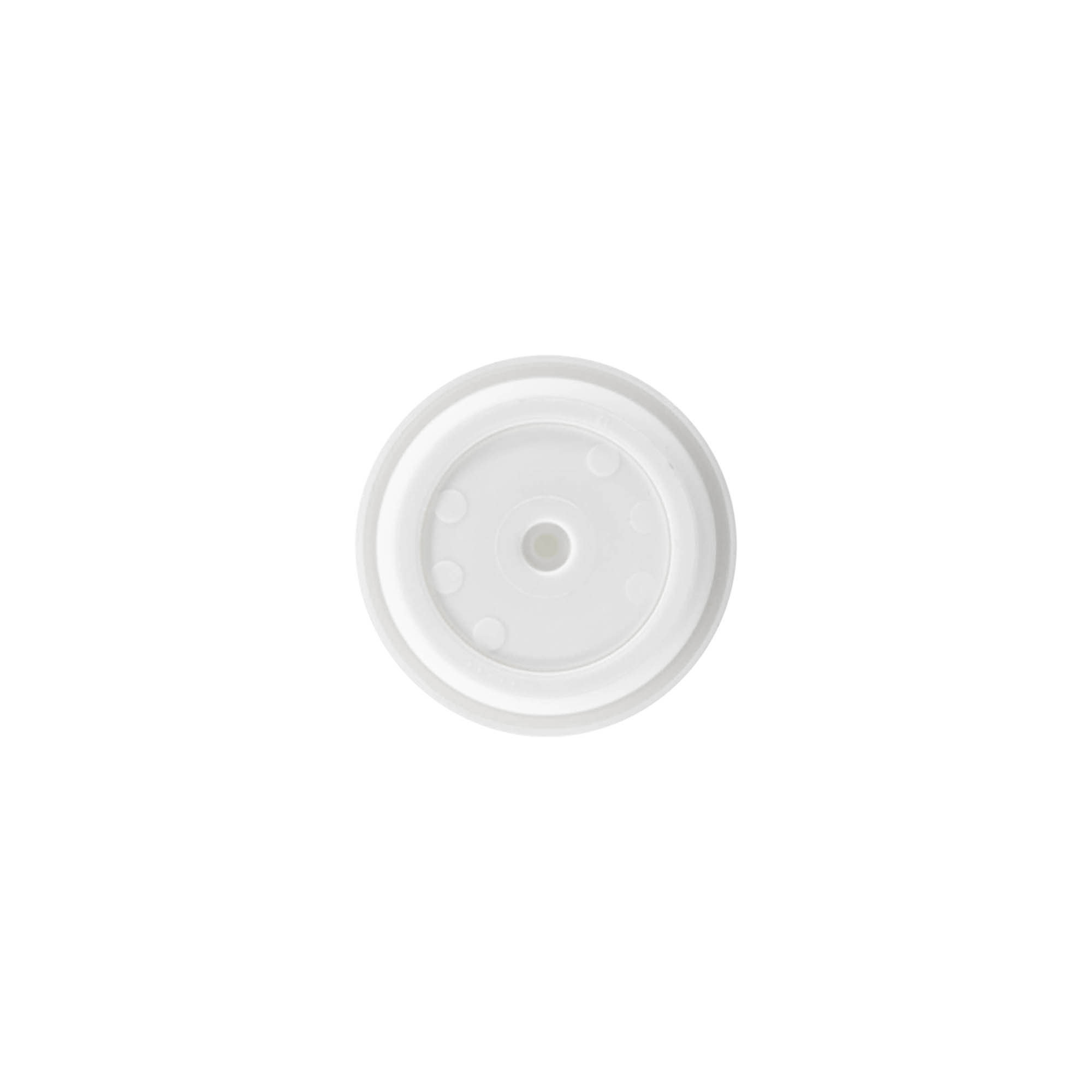 Testa pompa dispenser airless 'Micro', plastica PP, bianca Testa pompa dispenser airless 'Micro', plastica PP, bianca