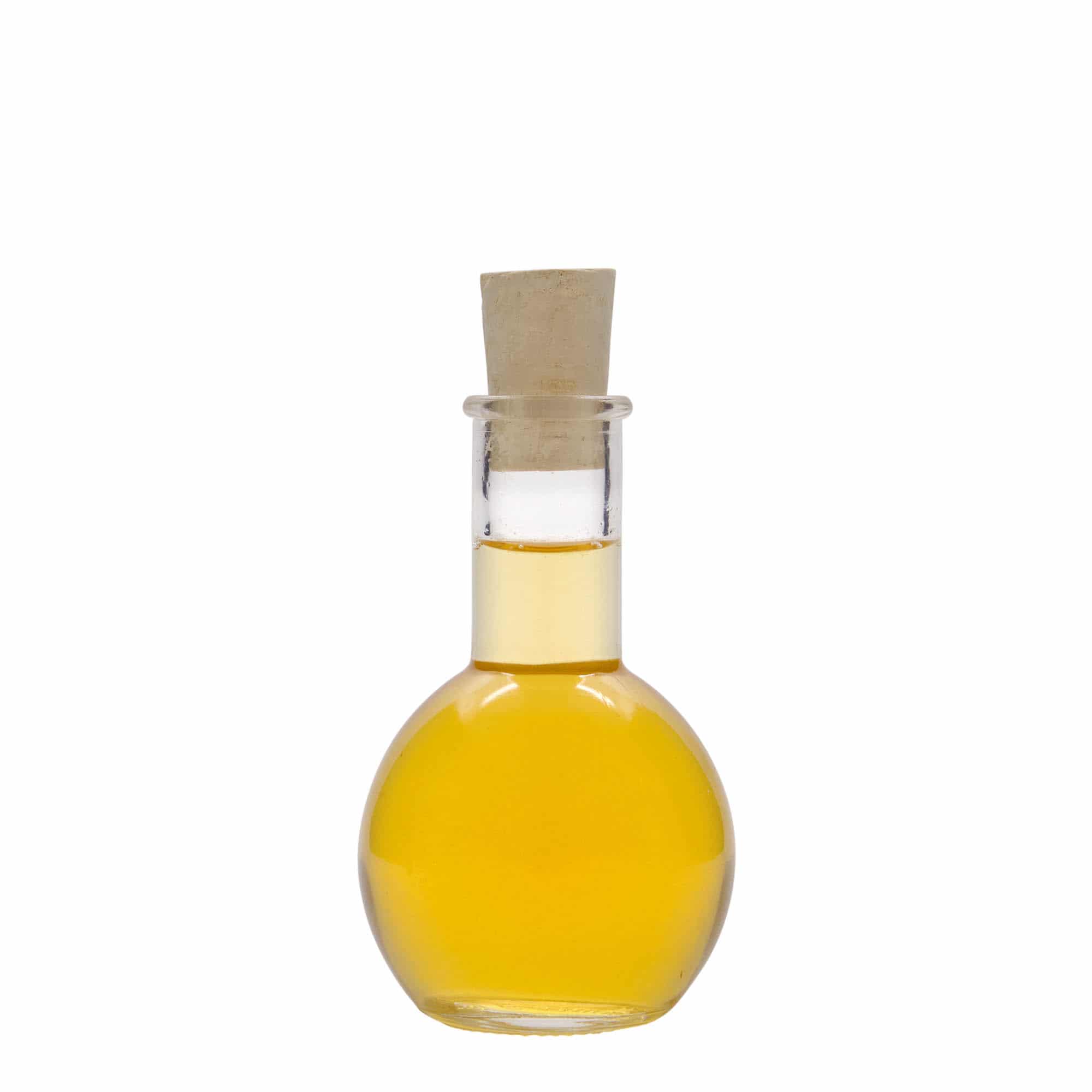 100 ml Bottiglia di vetro 'Tulipano', imboccatura: fascetta