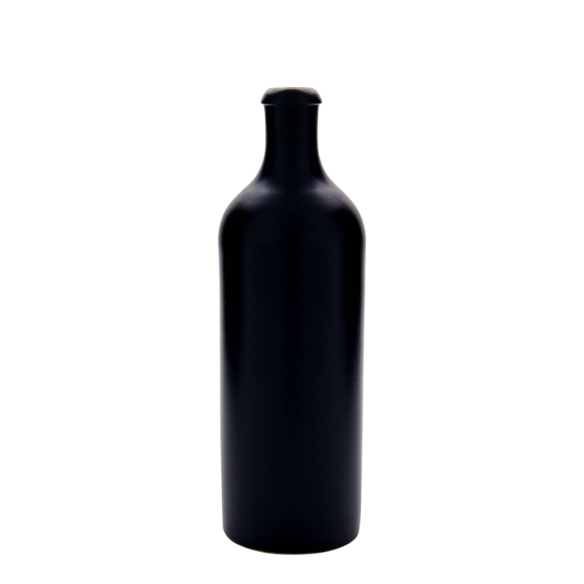 Brocca da 750 ml, gres, nero, bocca: sughero