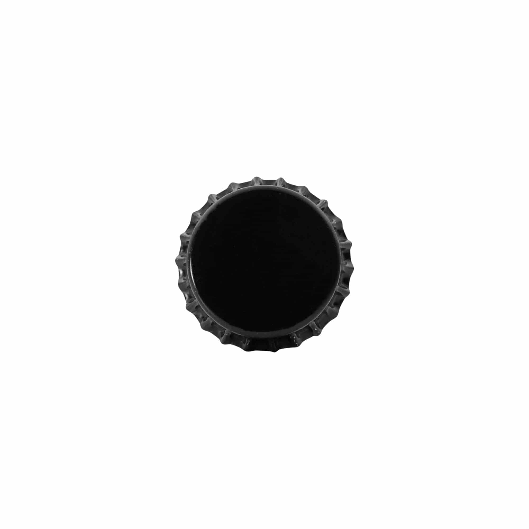 Tappi corona 29 mm, metallo, nero