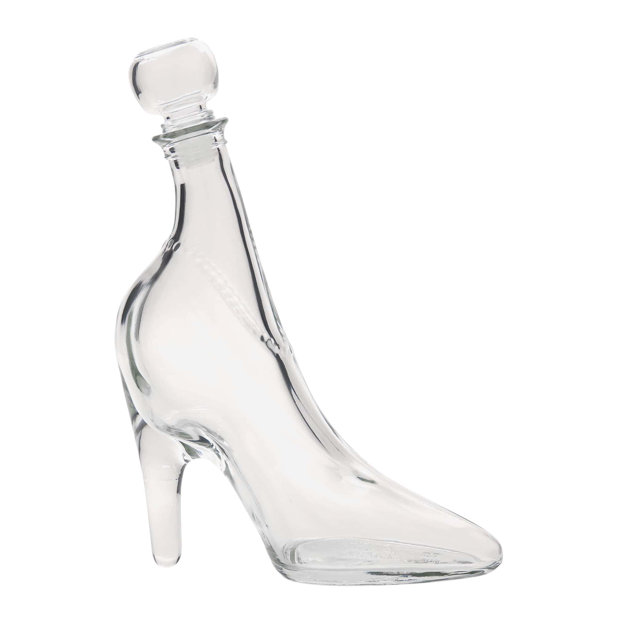 Bottiglia di vetro da 350 ml 'Scarpa Elegante', bocca: sughero