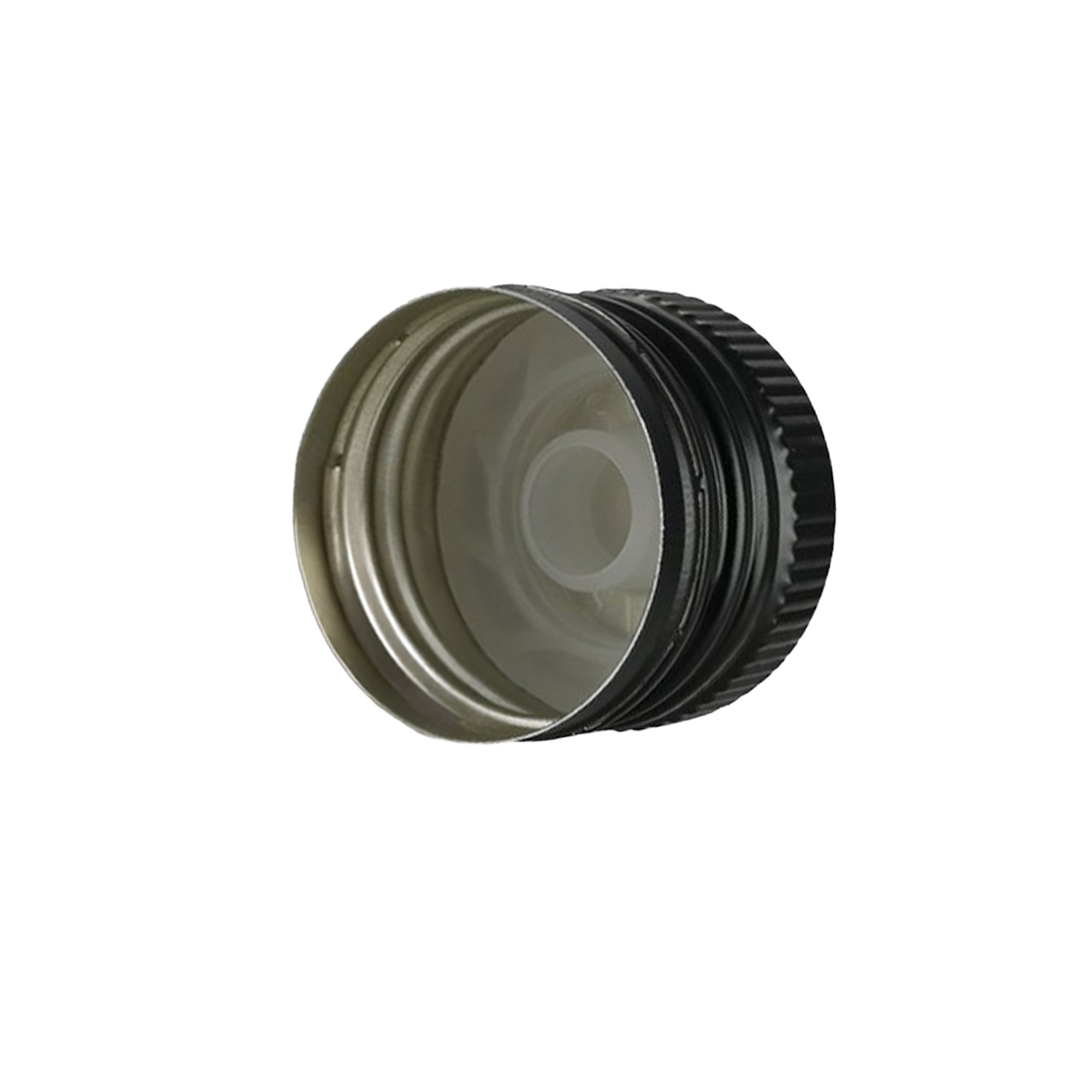Tappo a vite con beccuccio versatore, metallo-plastica, nero, per bocca: PP 31,5