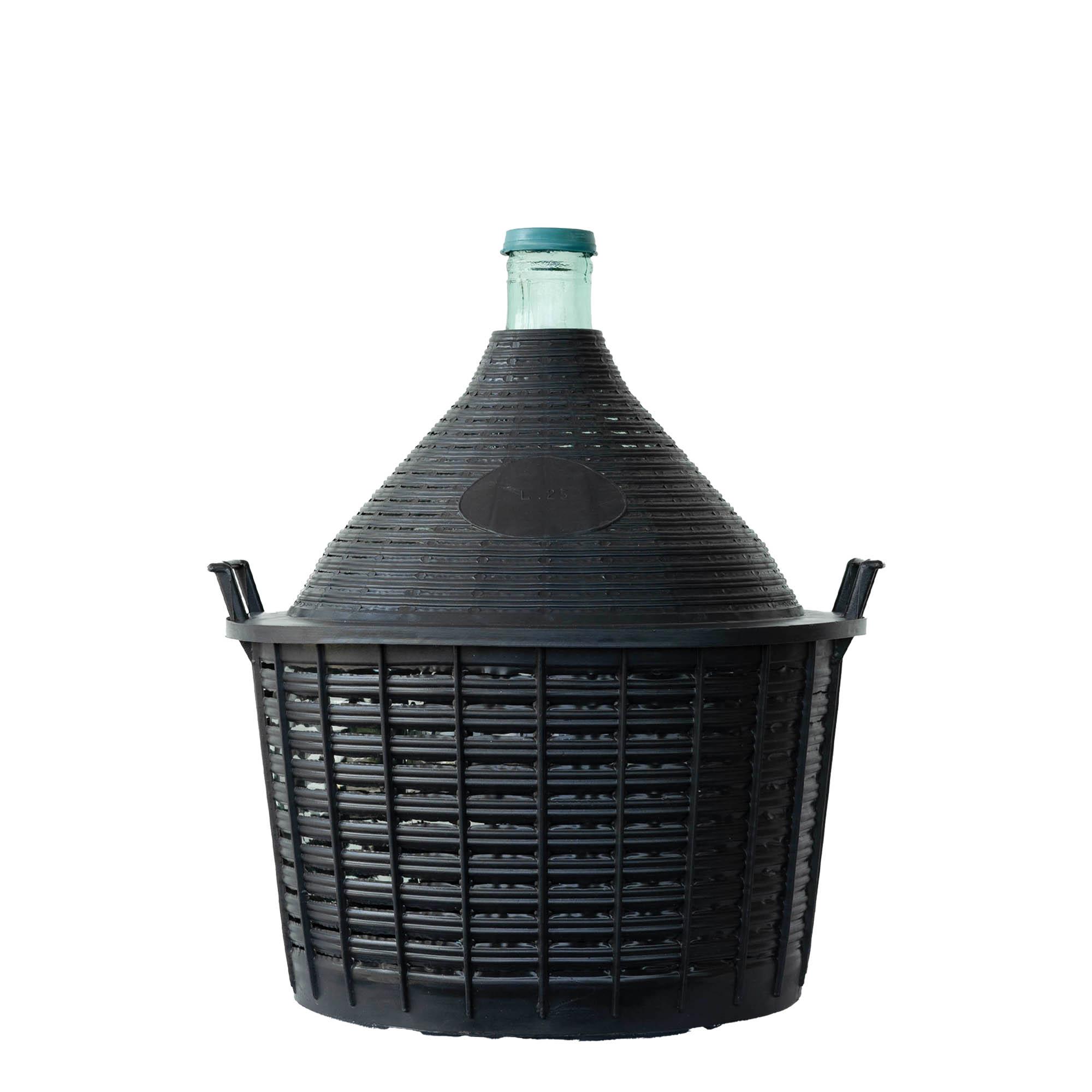 Bombola a pallone da 25 l, collo stretto, vetro, bocca: coperchio a calotta Bombola a pallone da 25 l, collo stretto, vetro, bocca: coperchio a calotta