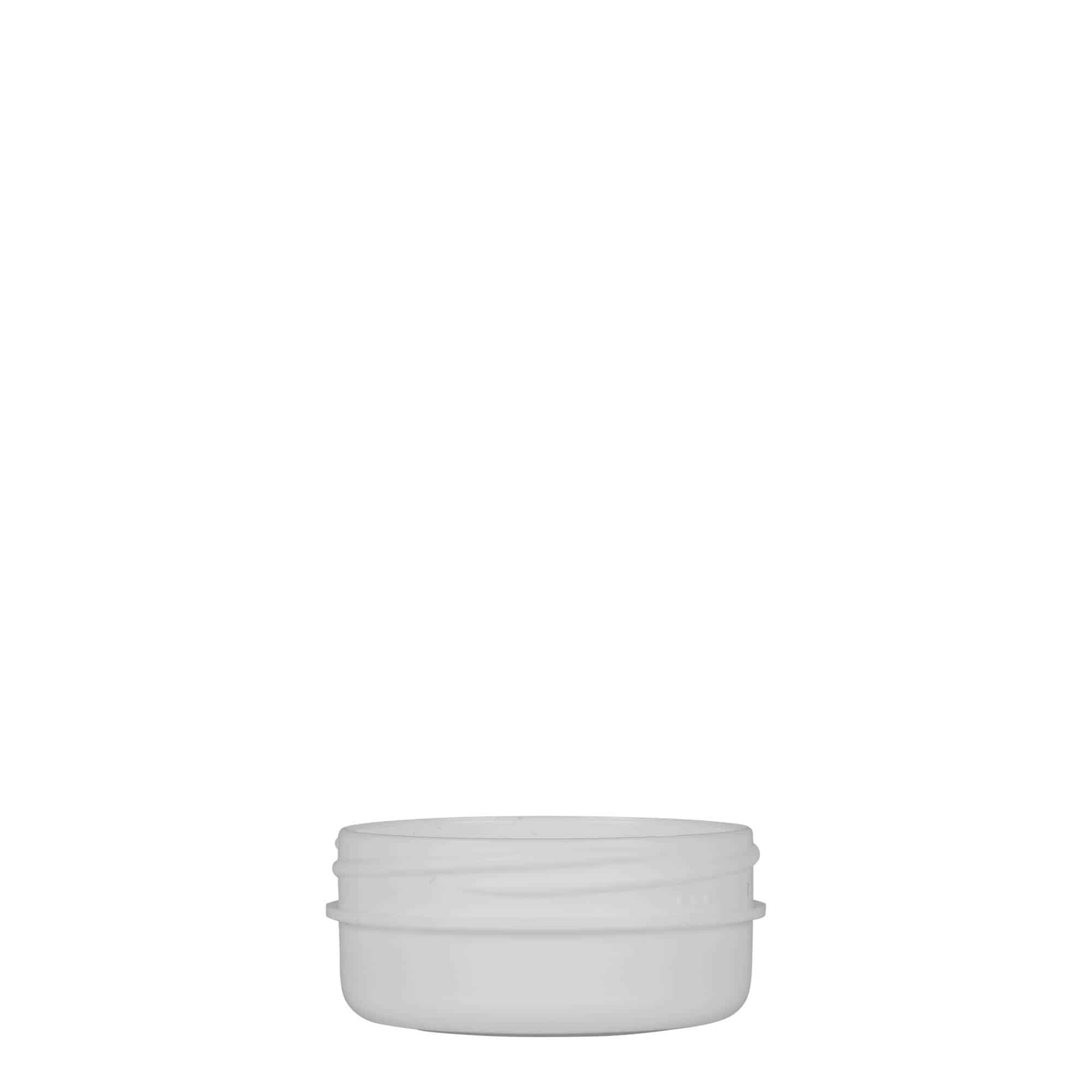 12 ml barattolo in plastica 'White Line', PP, bianco, bocca: chiusura a vite