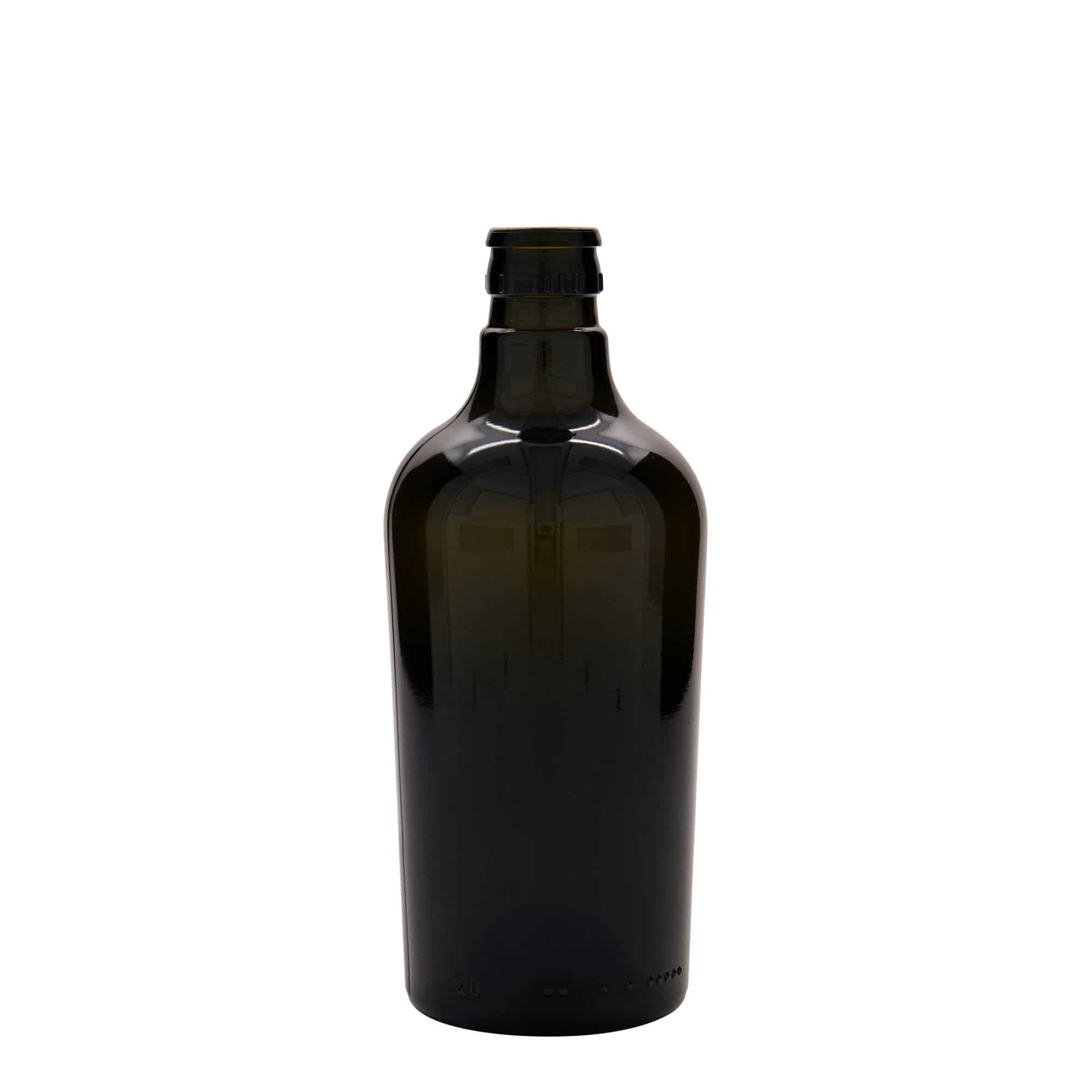 500 ml Bottiglia olio/aceto 'Oleum', vetro, verde antico, imboccatura: DOP
