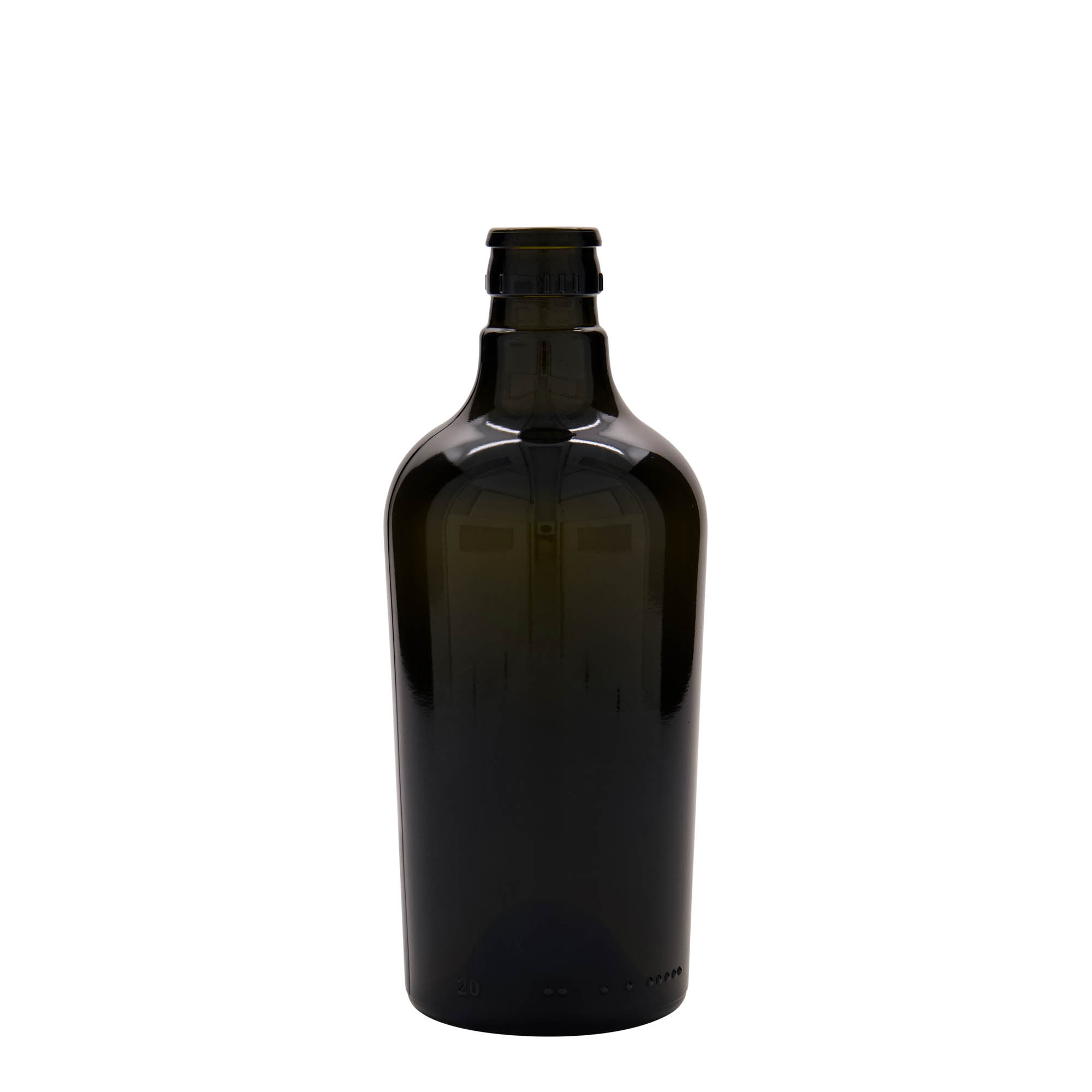 Bottiglia per aceto/olio 500 ml 'Oleum', vetro, verde antico, bocca: DOP Bottiglia per aceto/olio 500 ml 'Oleum', vetro, verde antico, bocca: DOP