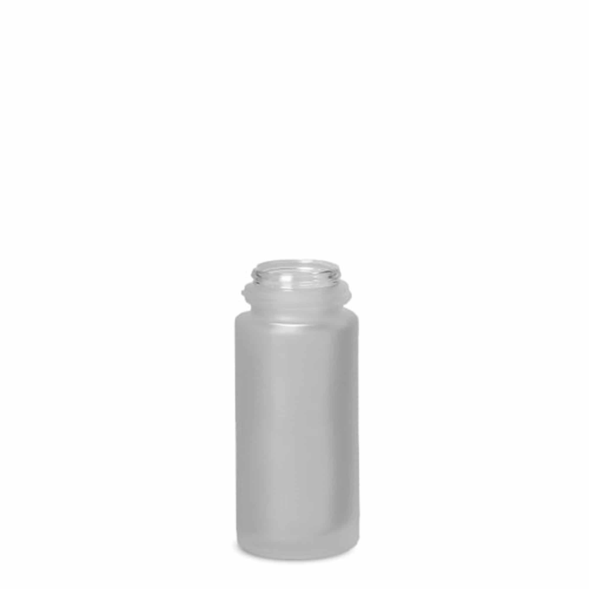 50 ml bottiglia roll-on, vetro, satinato, bocca: chiusura a vite