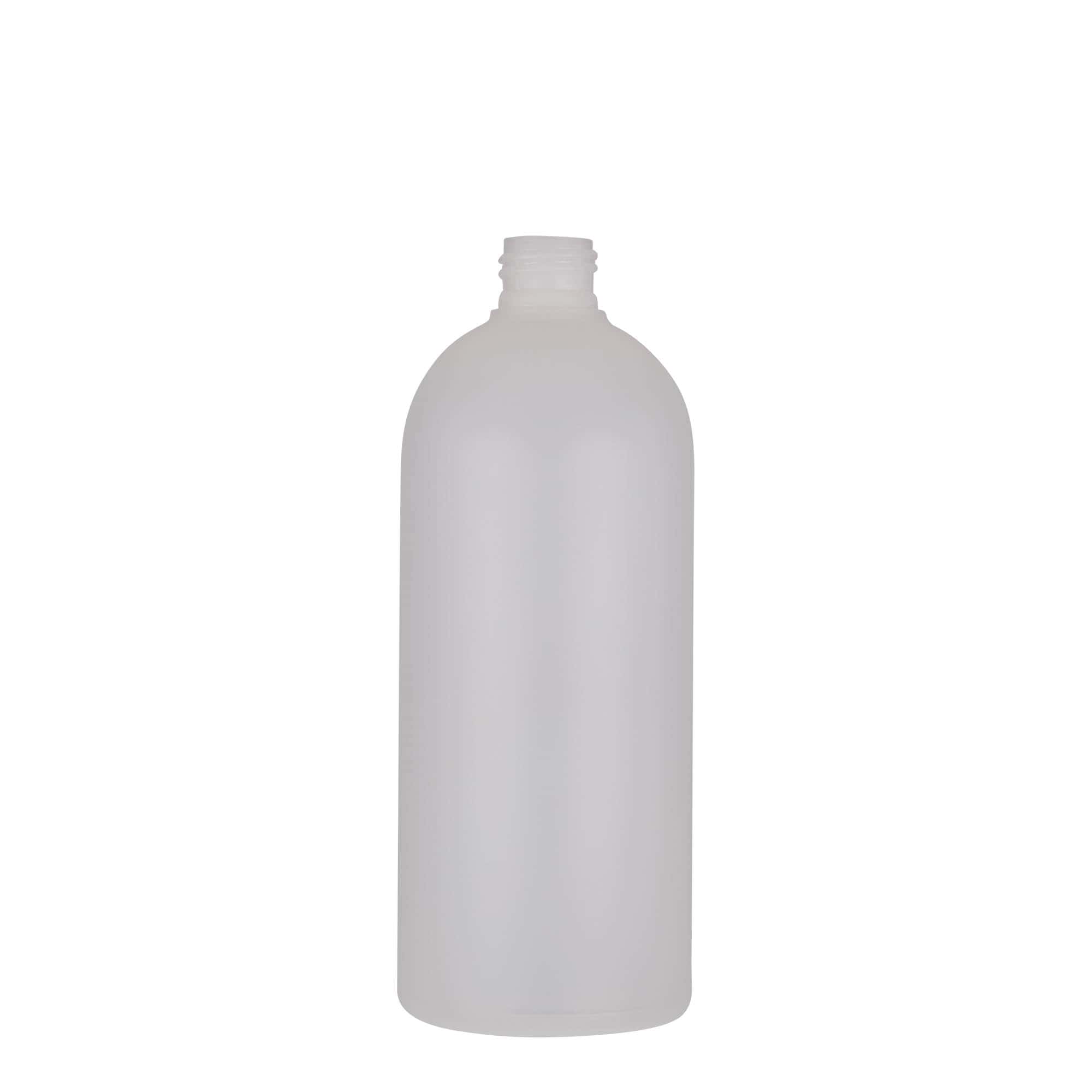Bottiglia in plastica da 500 ml 'Tuffy', HDPE, naturale, bocca: 24/410