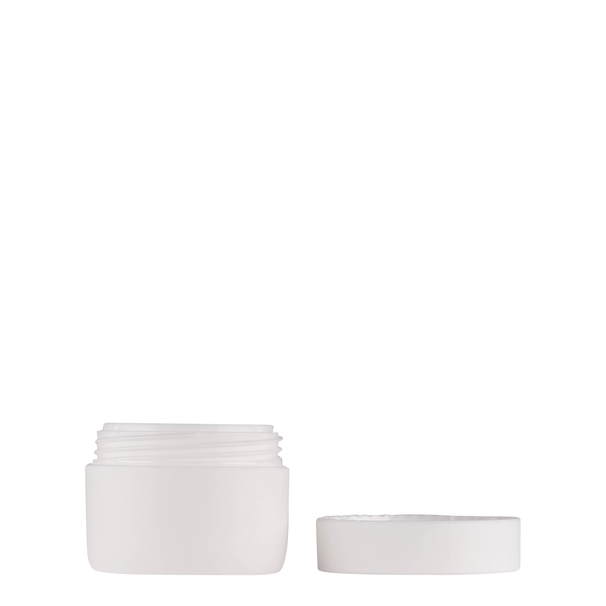 10 ml flacone in plastica 'Antonella', PP, bianco, bocca: chiusura a vite