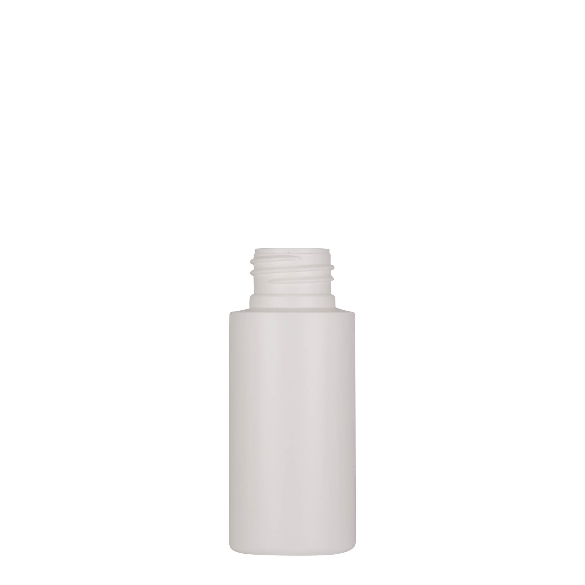 50 ml bottiglia di plastica 'Pipe', HDPE verde, bianca, bocca: 24/410 50 ml bottiglia di plastica 'Pipe', HDPE verde, bianca, bocca: 24/410