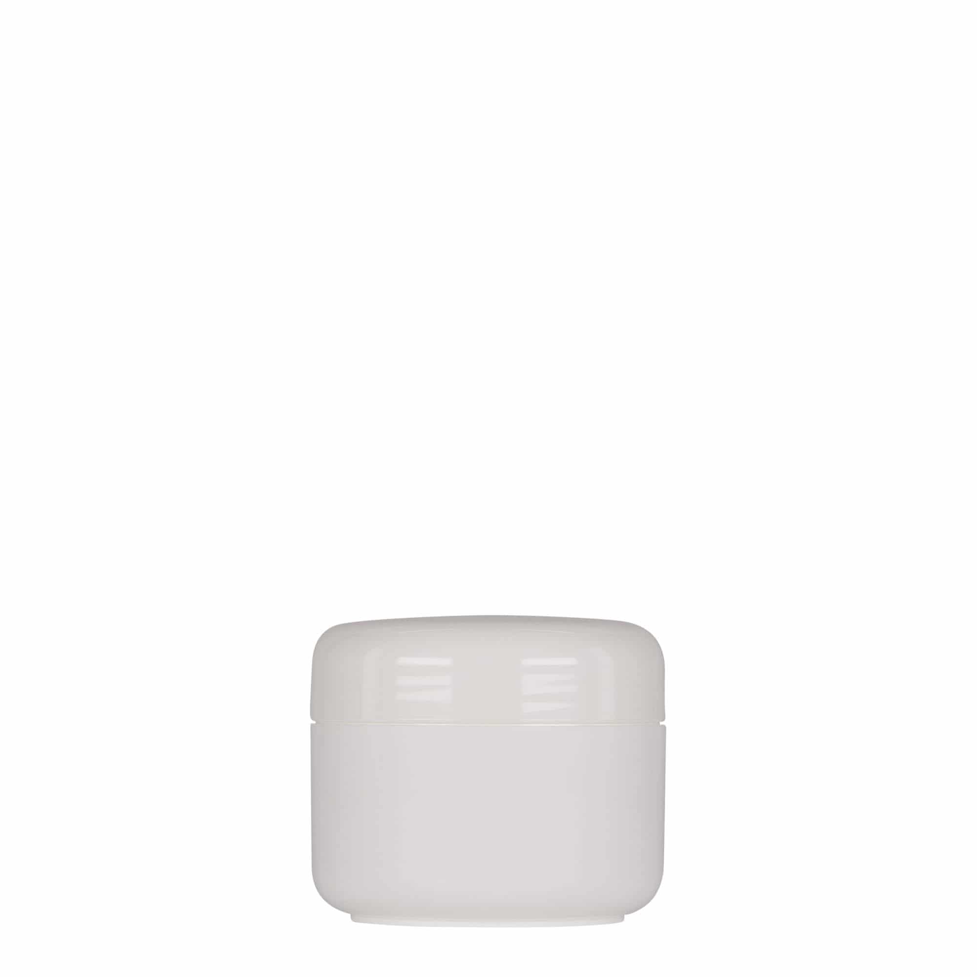 50 ml barattolo in plastica 'Bianca', PP, bianco, bocca: chiusura a vite 50 ml barattolo in plastica 'Bianca', PP, bianco, bocca: chiusura a vite