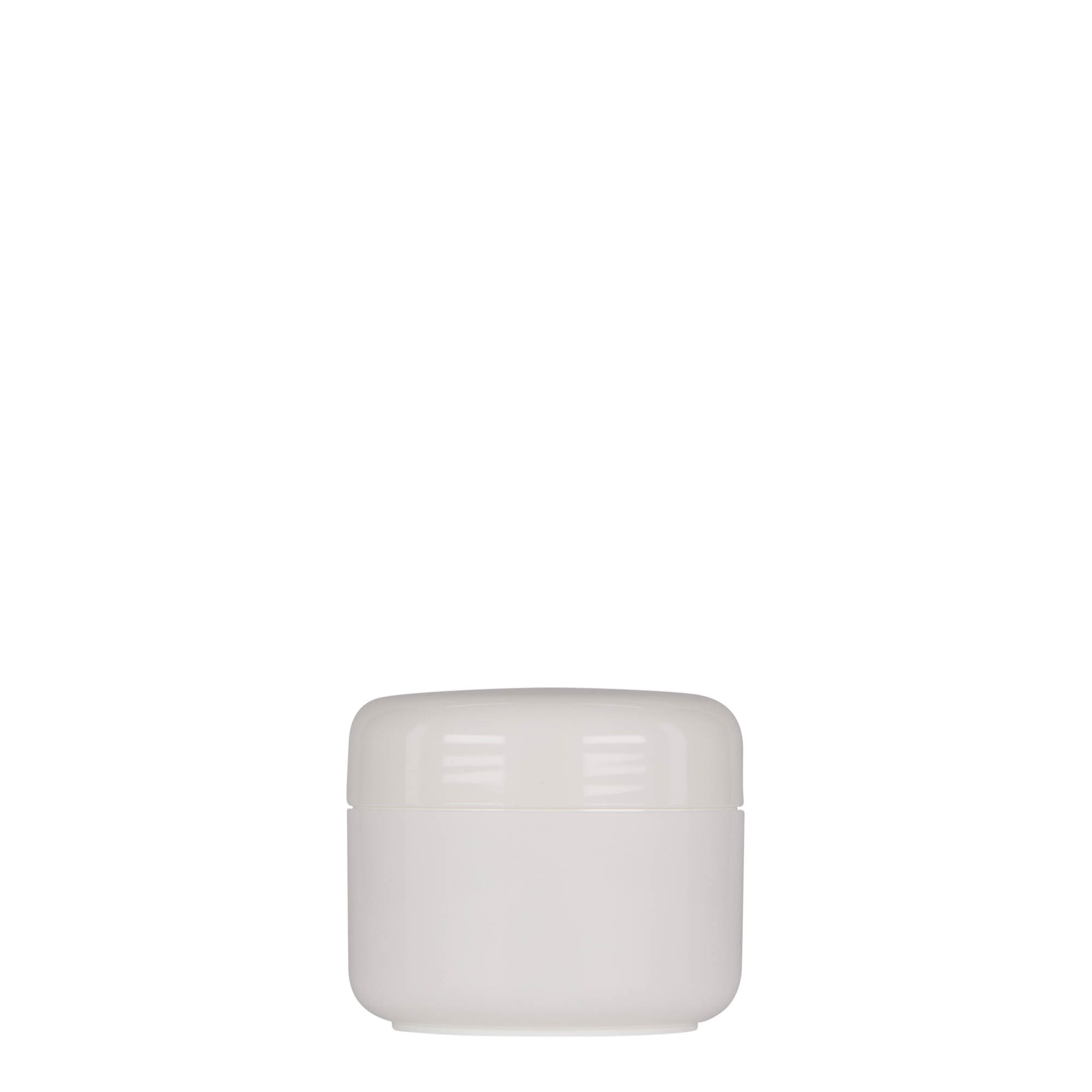 50 ml barattolo in plastica 'Bianca', PP, bianco, bocca: chiusura a vite 50 ml barattolo in plastica 'Bianca', PP, bianco, bocca: chiusura a vite