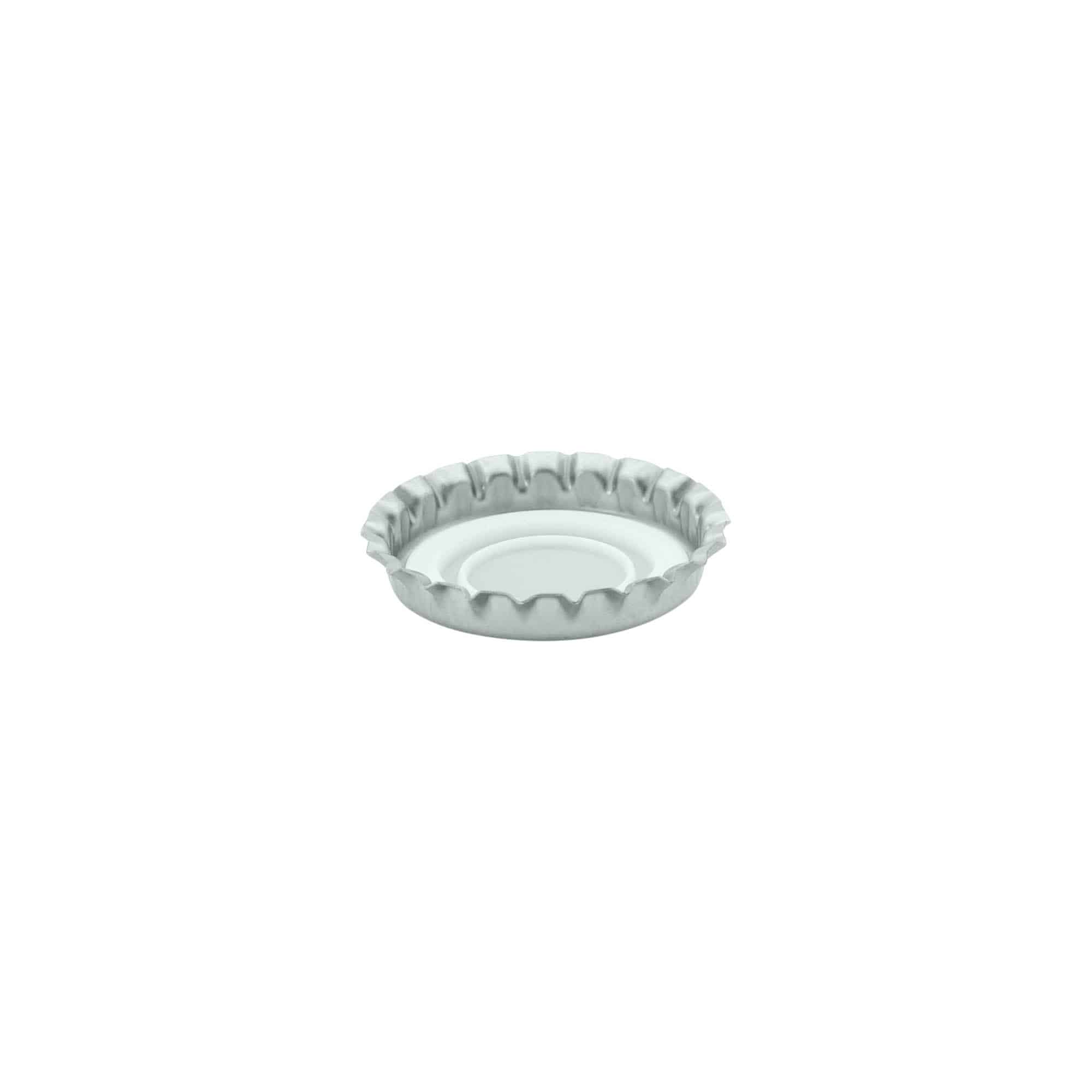 Tappo a corona 29 mm, metallo, argento