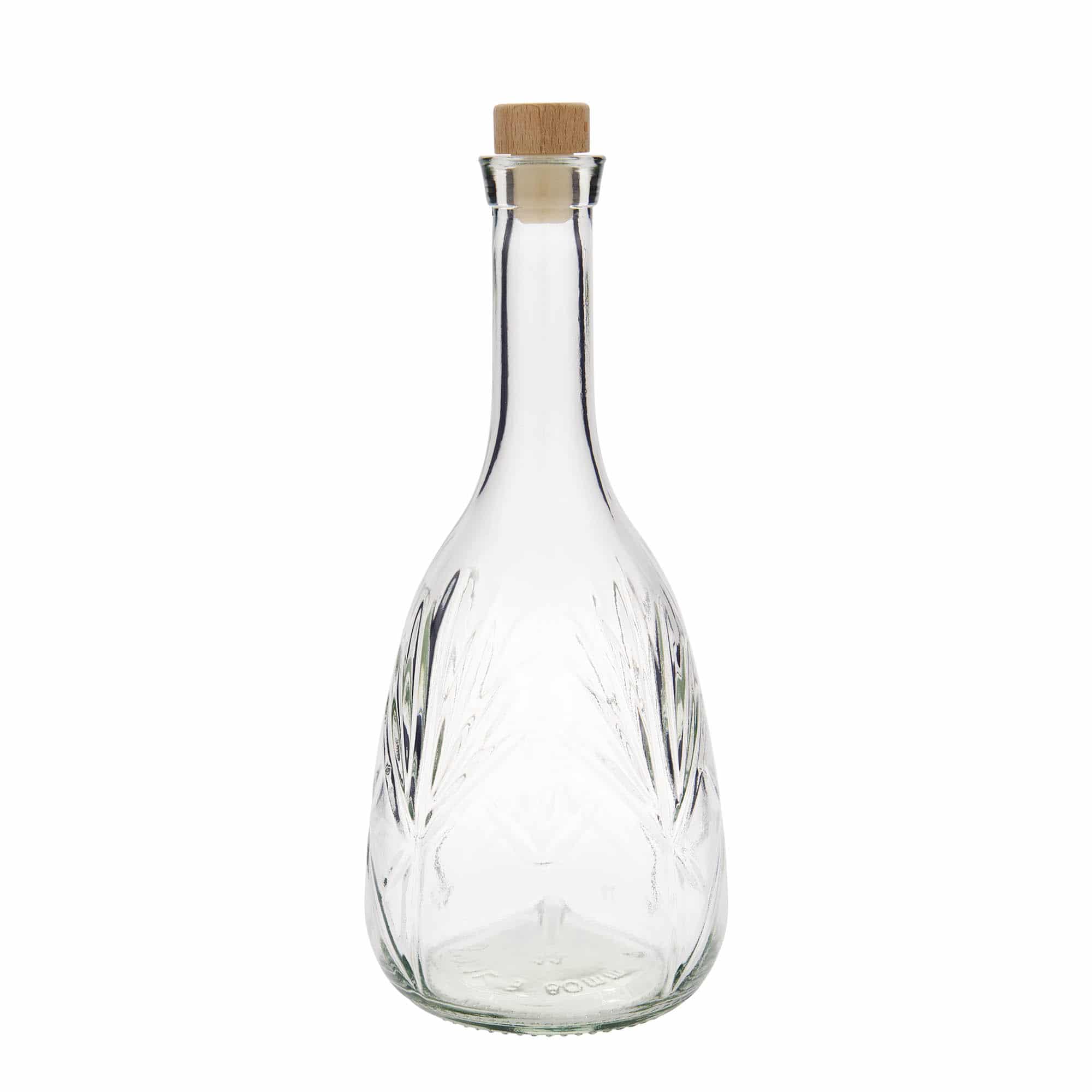 1.000 ml Bottiglia di vetro 'Reliefa', imboccatura: fascetta
