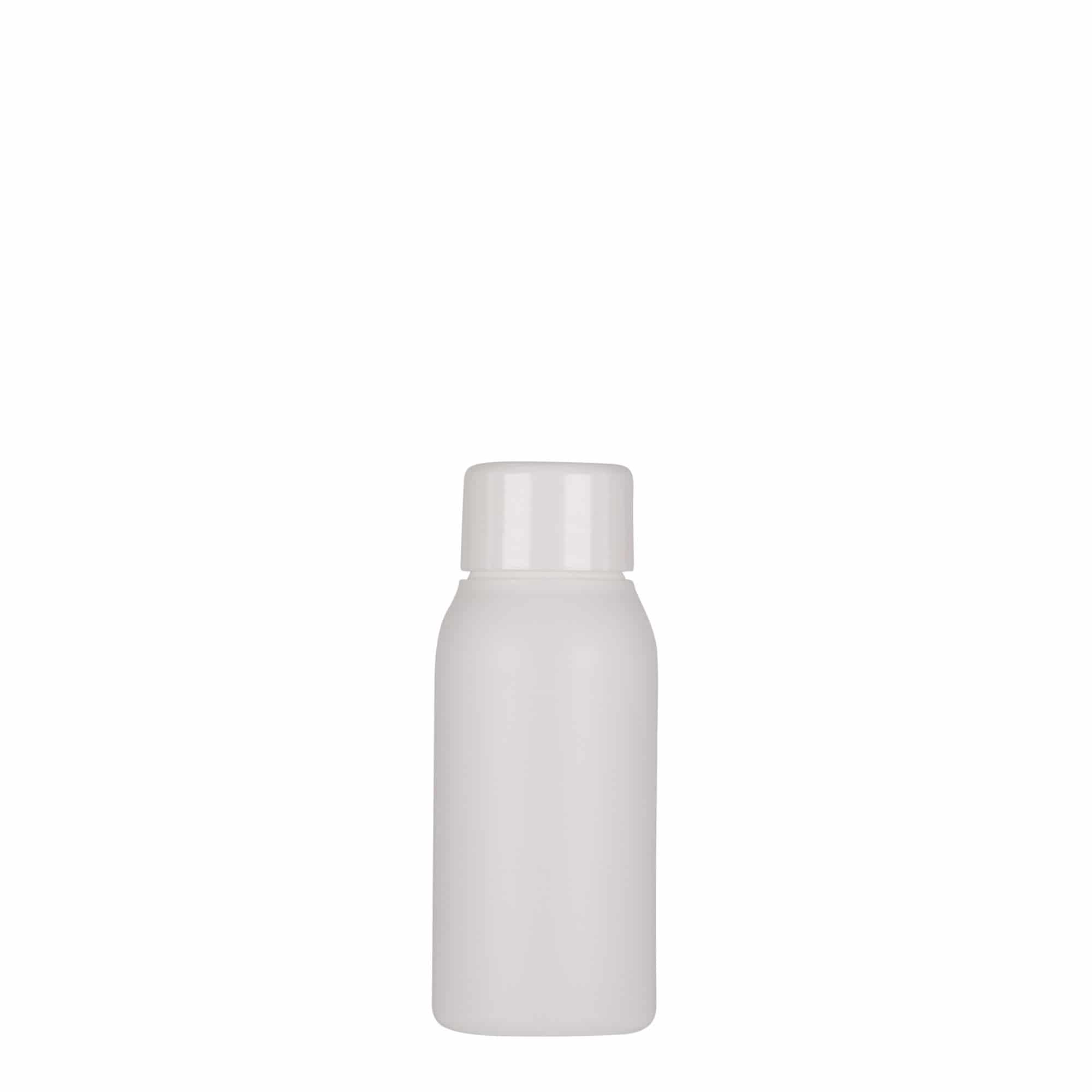 Bottiglia in plastica da 50 ml 'Tuffy', HDPE, bianca, bocca: 24/410