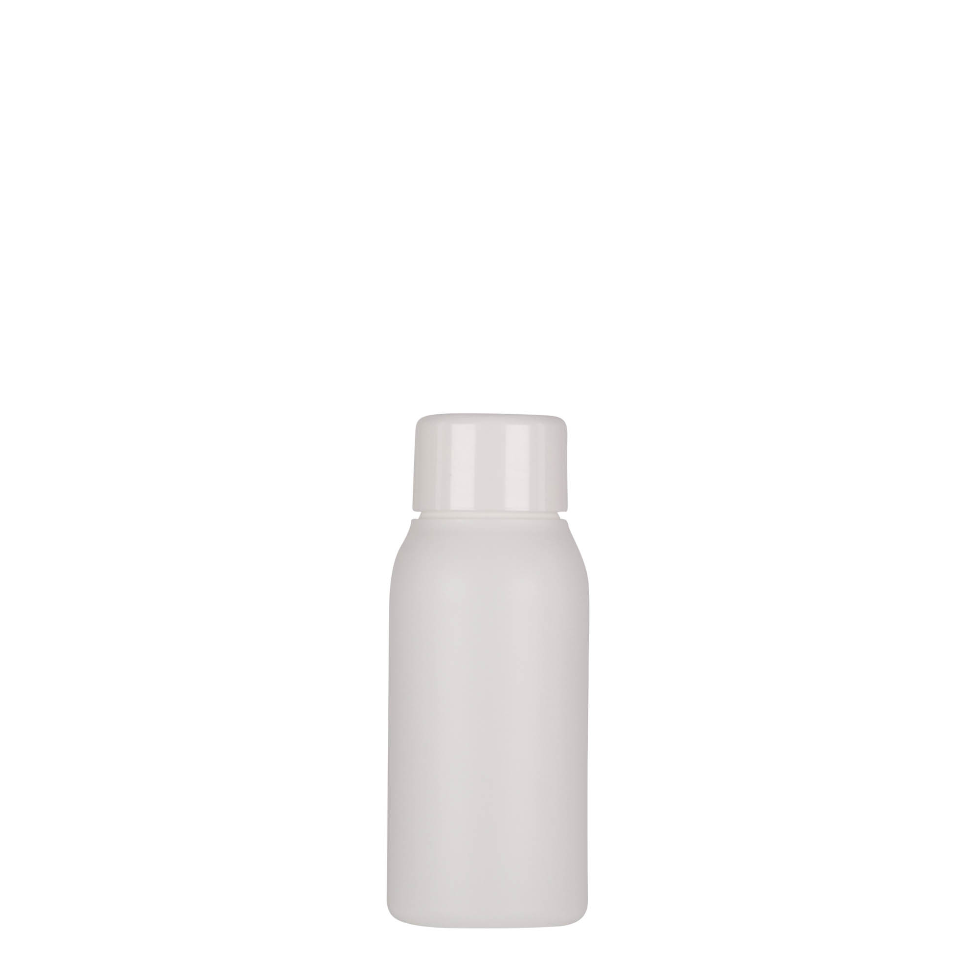 Bottiglia in plastica da 50 ml 'Tuffy', HDPE, bianca, bocca: 24/410 Bottiglia in plastica da 50 ml 'Tuffy', HDPE, bianca, bocca: 24/410
