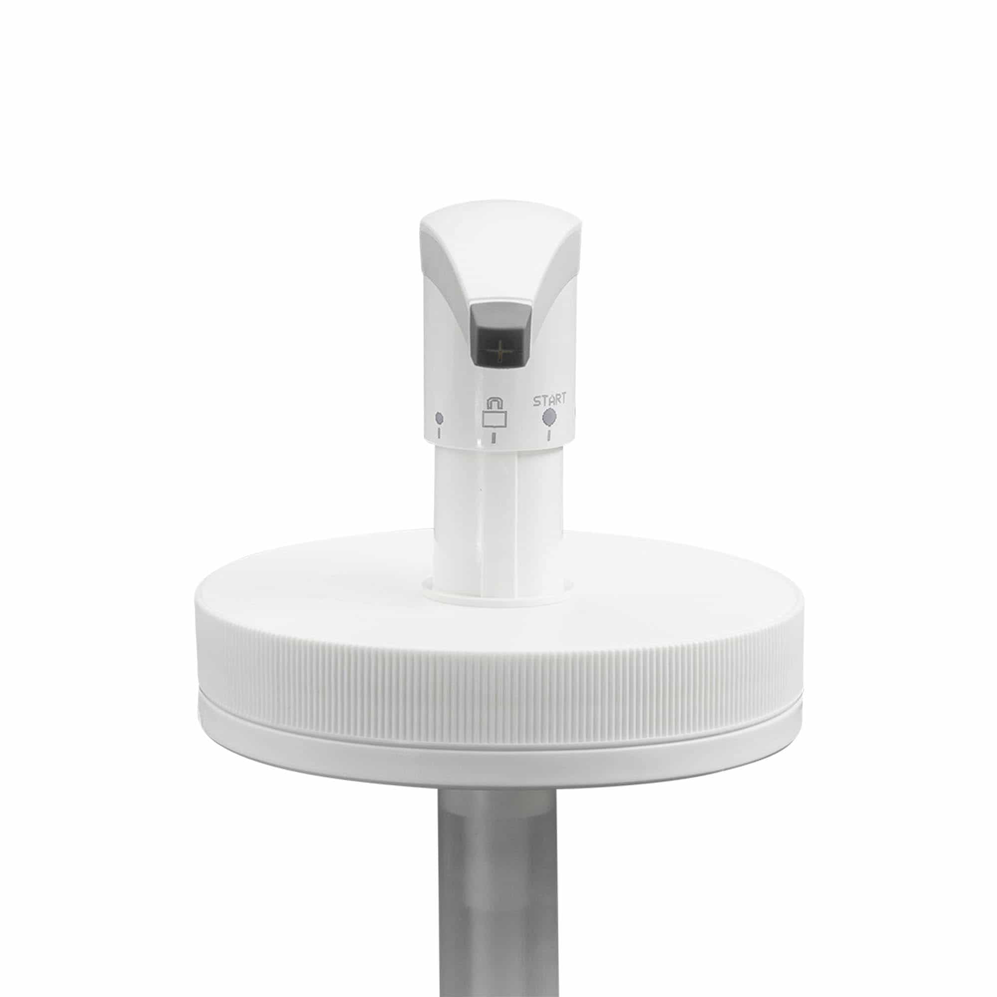Tappo dosatore a pompa dispenser 1.240 ml 'Securibox', plastica PE, bianca, per imboccatura: a vite Tappo dosatore a pompa dispenser 1.240 ml 'Securibox', plastica PE, bianca, per imboccatura: a vite