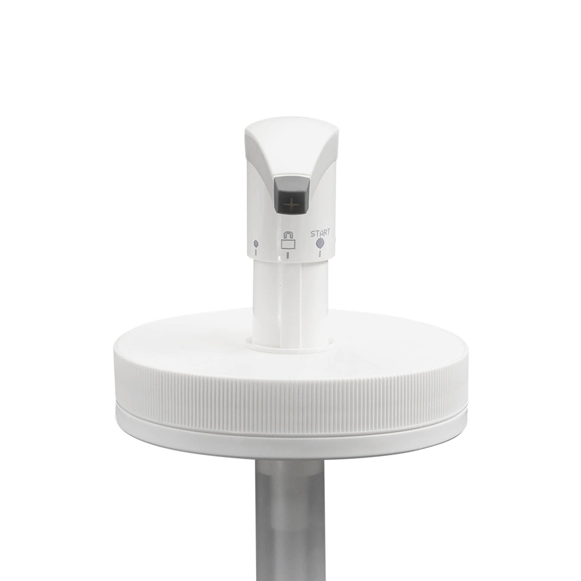 Pompa dosatrice per 1.240 ml 'Securibox', plastica PE, bianca, per bocca: chiusura a vite Pompa dosatrice per 1.240 ml 'Securibox', plastica PE, bianca, per bocca: chiusura a vite