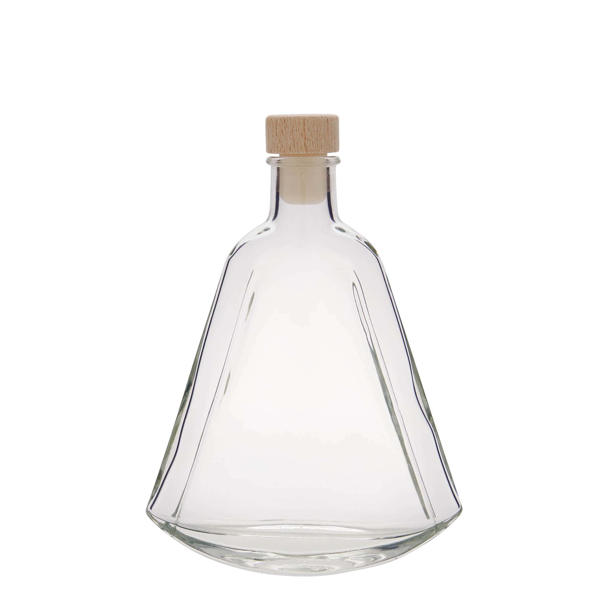 200 ml Bottiglia di vetro 'Maurizio', ovale, imboccatura: fascetta