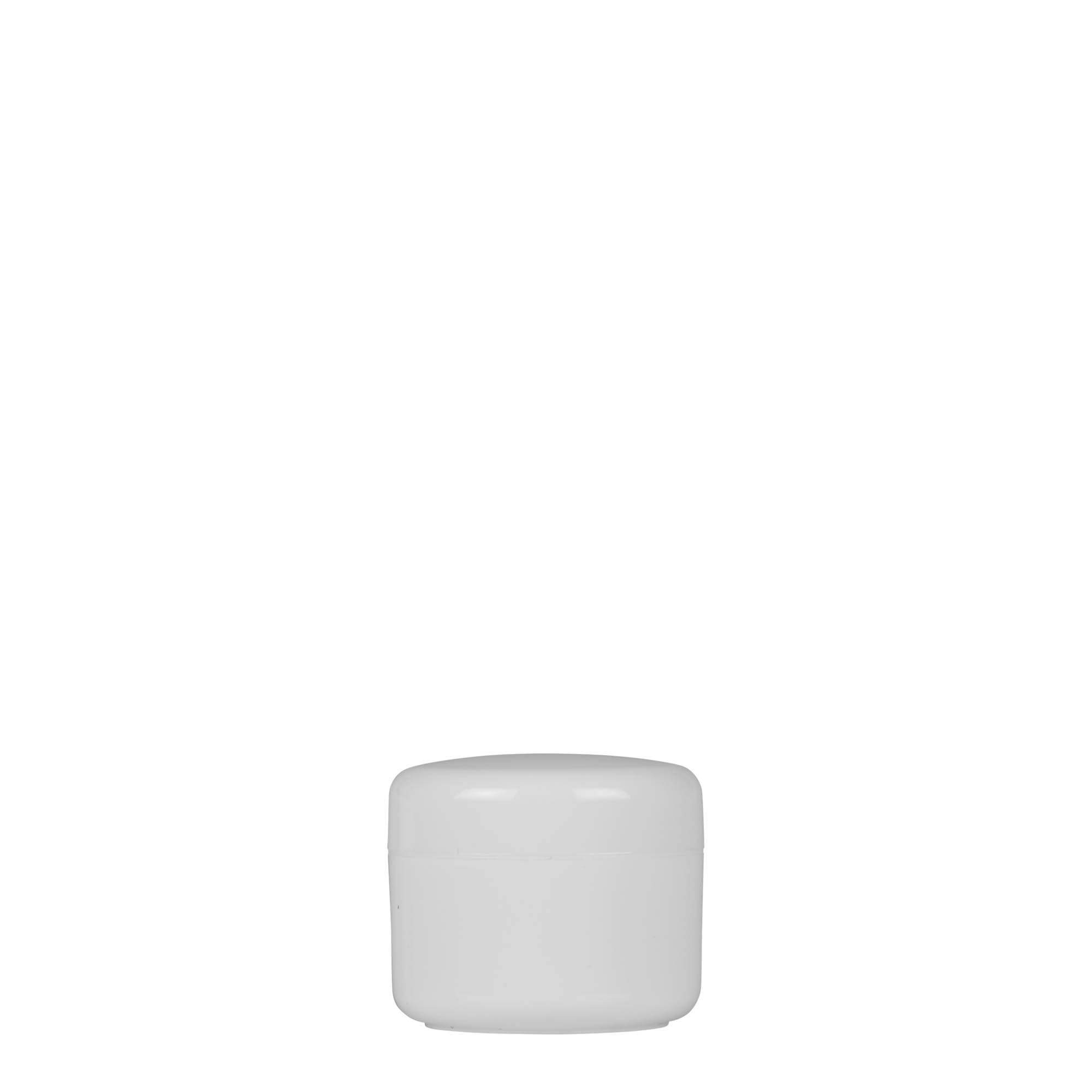 5 ml barattolo di plastica 'Bianca', PP, bianco, bocca: chiusura a vite 5 ml barattolo di plastica 'Bianca', PP, bianco, bocca: chiusura a vite