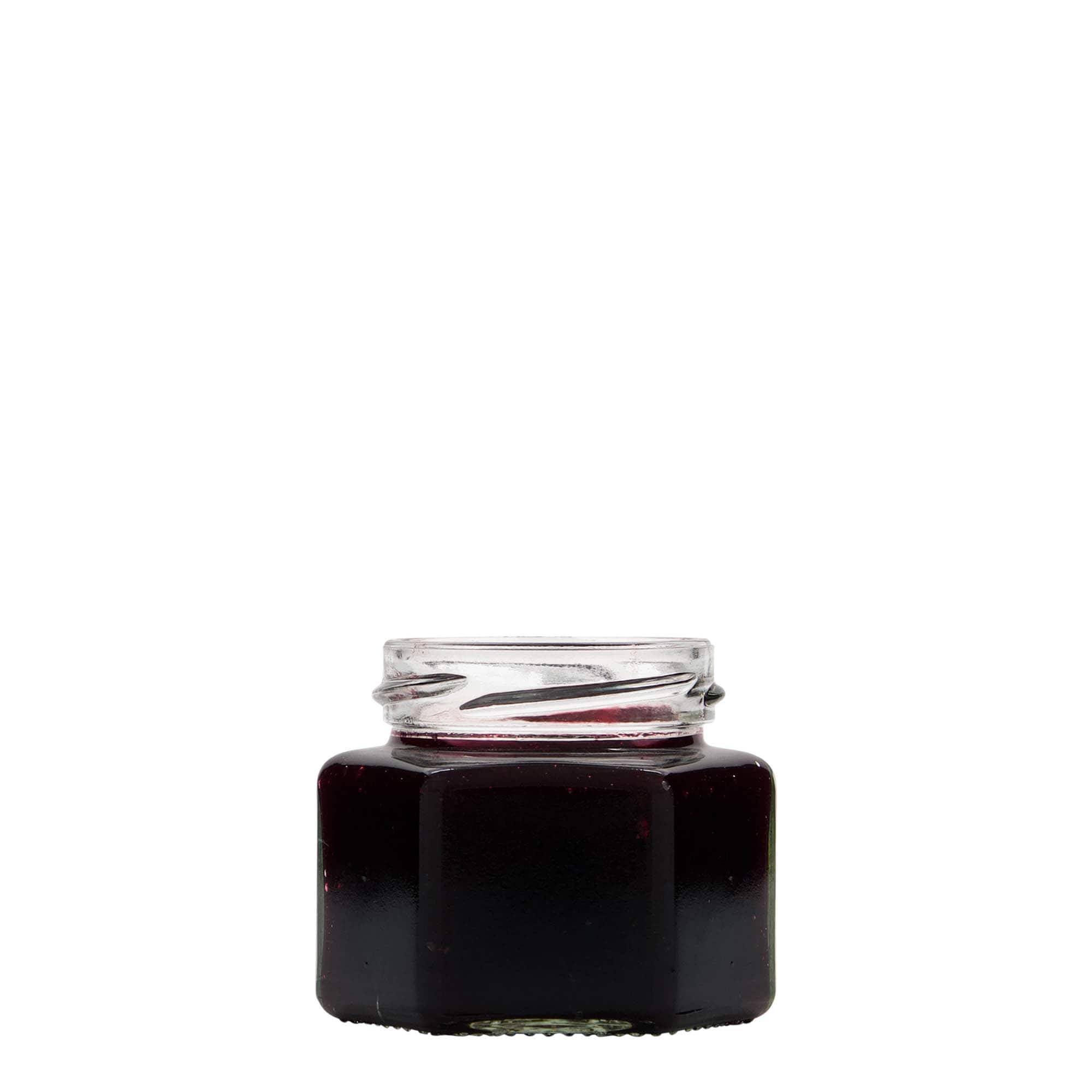 106 ml barattolo esagonale, bocca: Twist-Off (TO 53)