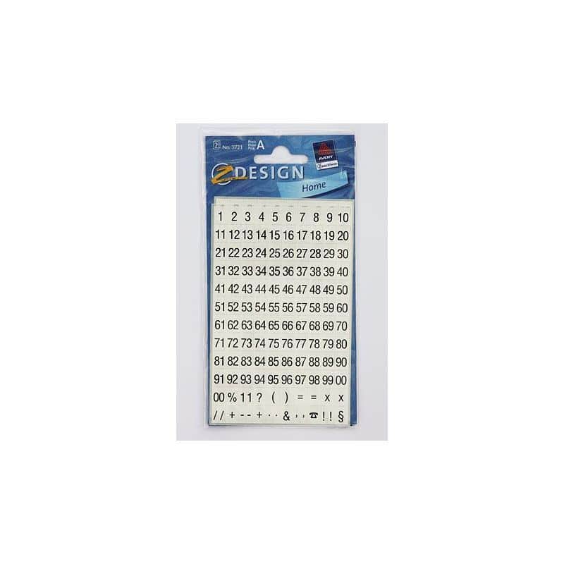 Adesivi 'Numeri 1-100', plastica, nero Adesivi 'Numeri 1-100', plastica, nero