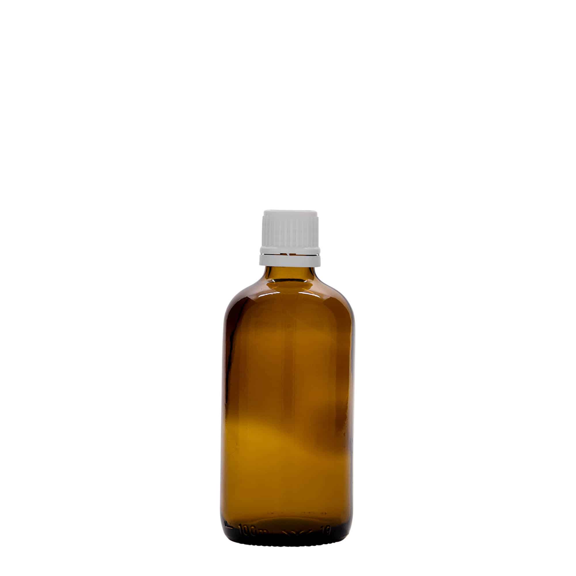 100 ml flacone medico, vetro, marrone, bocca: DIN 18