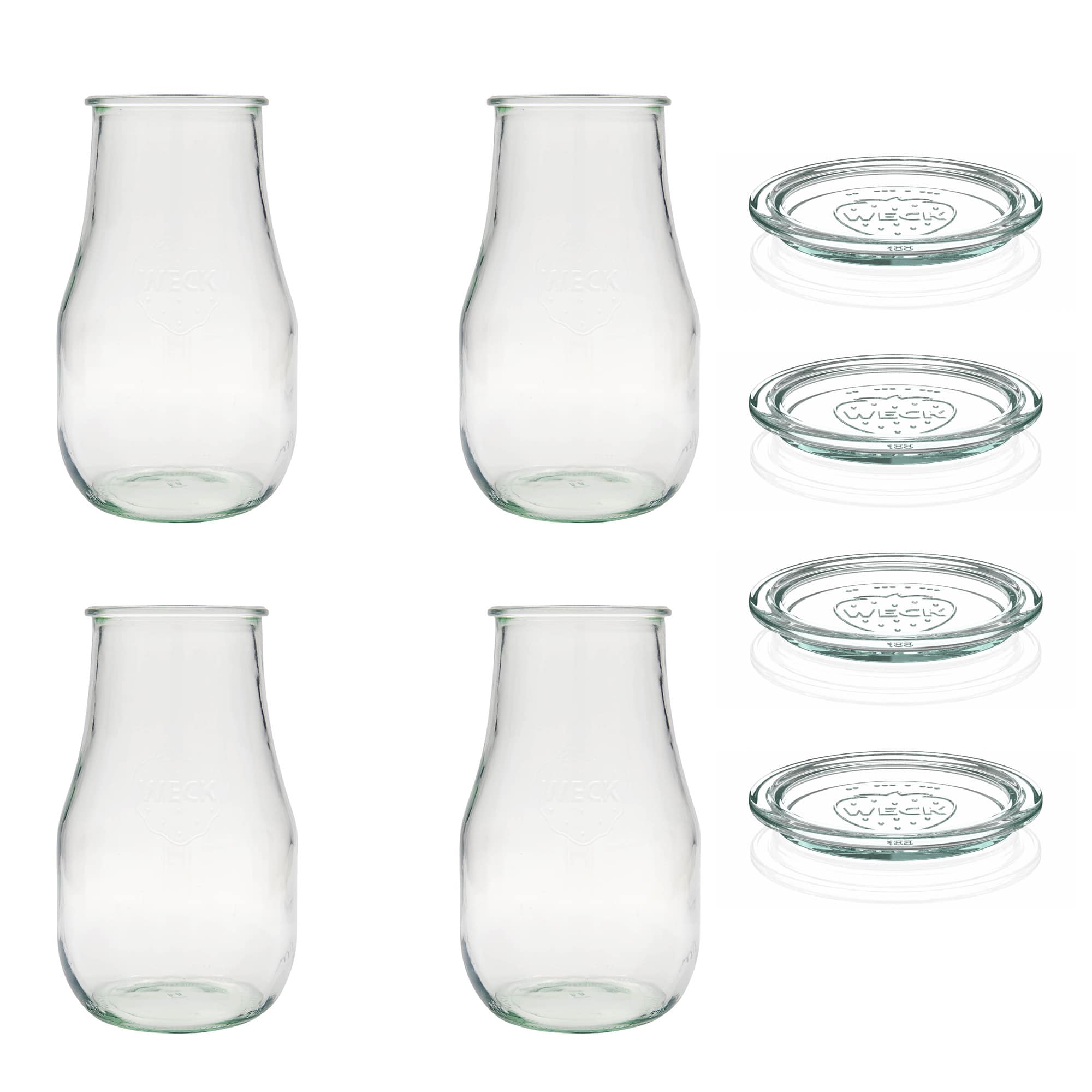 4x 2700 ml vaso WECK a tulipano con coperchio in vetro RR 100