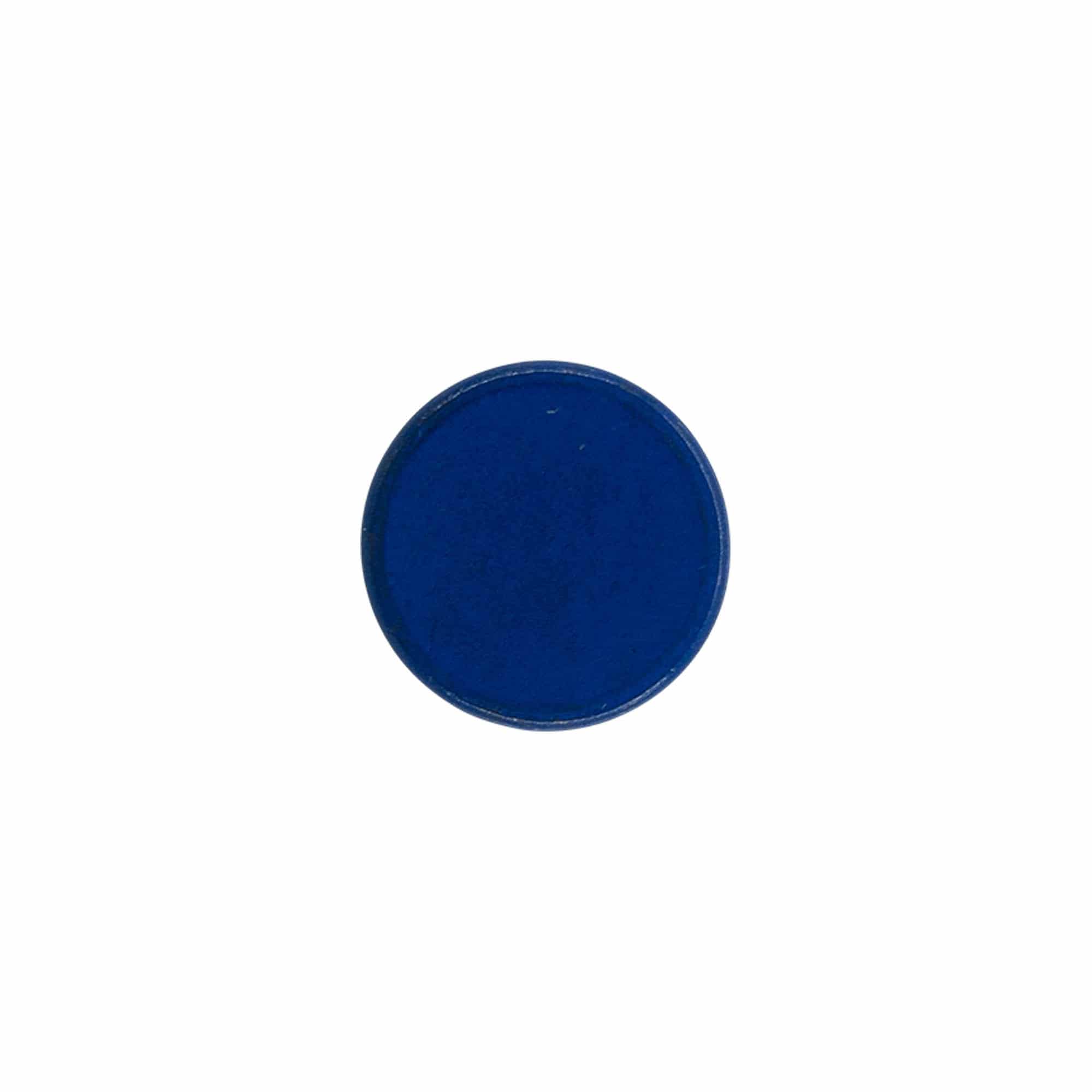 Tappo a fungo 19 mm, legno, blu, per imboccatura: fascetta