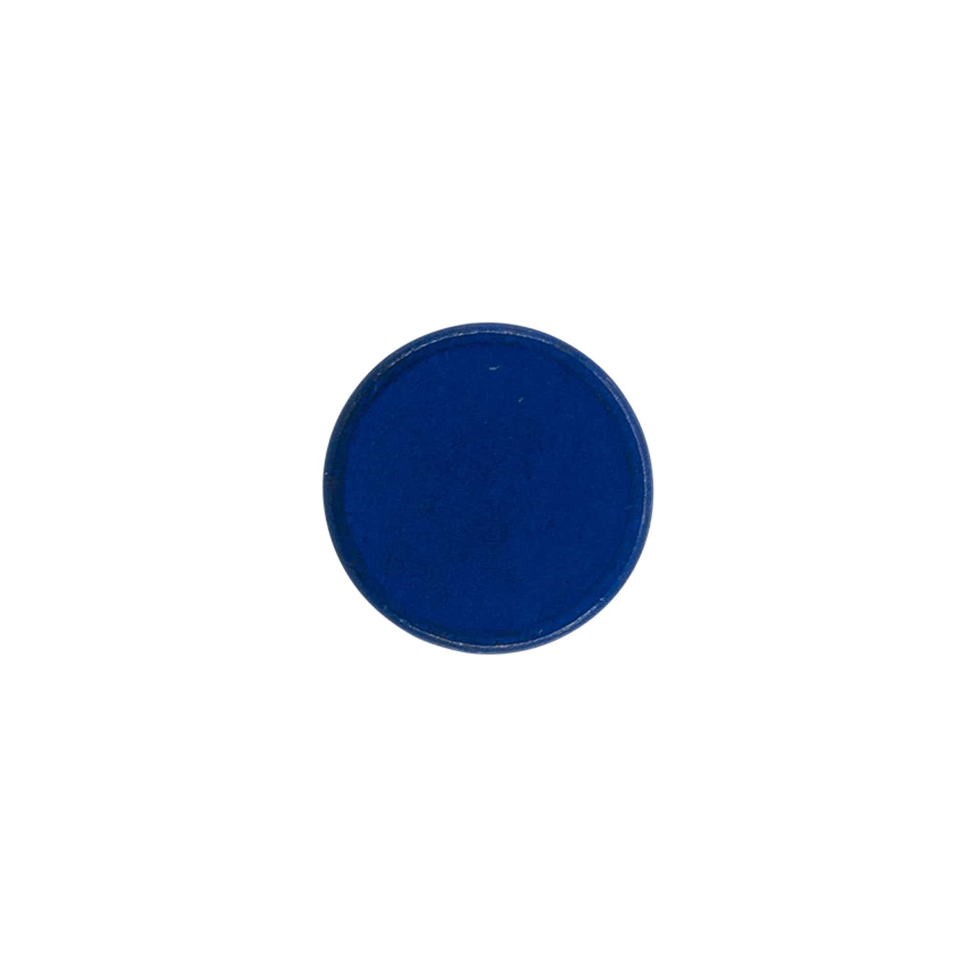 Tappo a manico 19 mm, legno/plastica, blu, per bocca: sughero