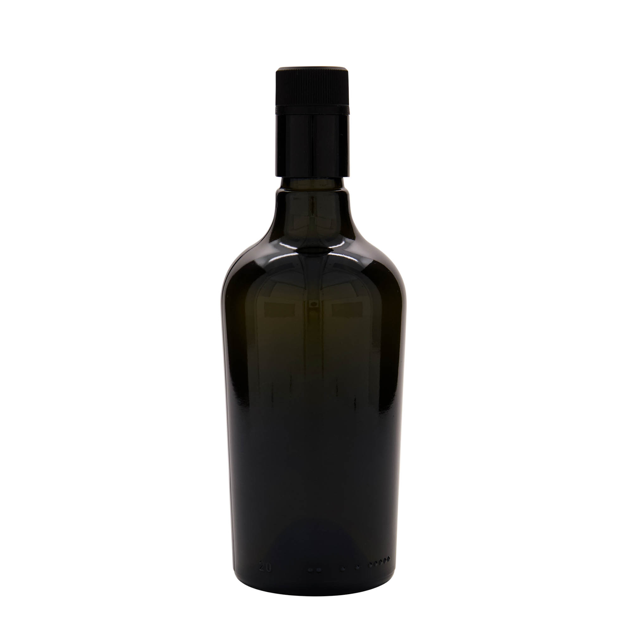 Bottiglia per aceto/olio 500 ml 'Oleum', vetro, verde antico, bocca: DOP Bottiglia per aceto/olio 500 ml 'Oleum', vetro, verde antico, bocca: DOP