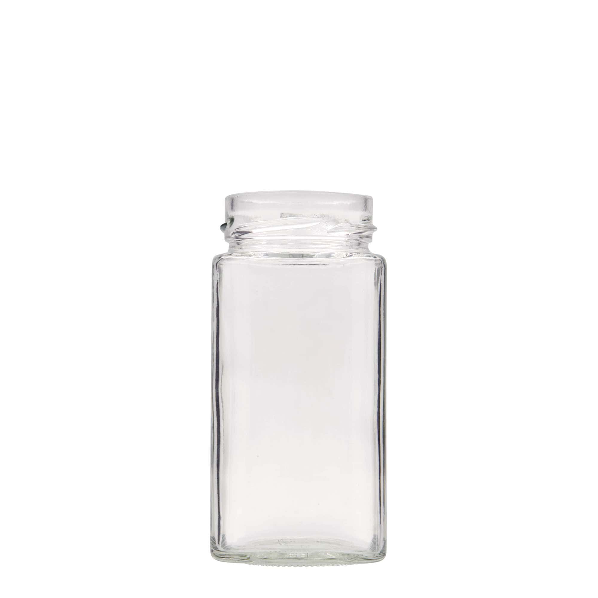 314 ml barattolo quadrato 'Funny', bocca: Deep-Twist-Off (DTO 58)