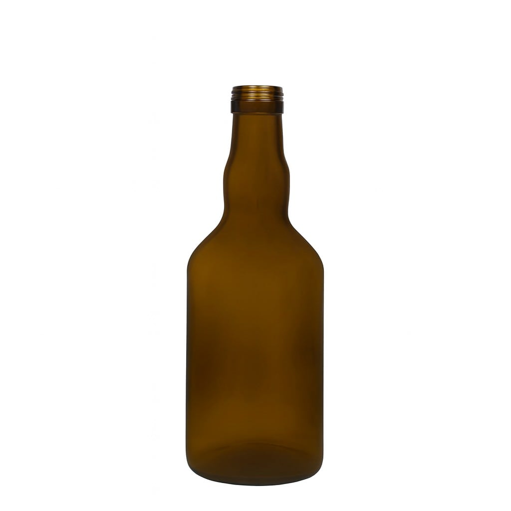 Bottiglia di vetro da 500 ml 'Olona', verde antico, bocca: PP 31,5