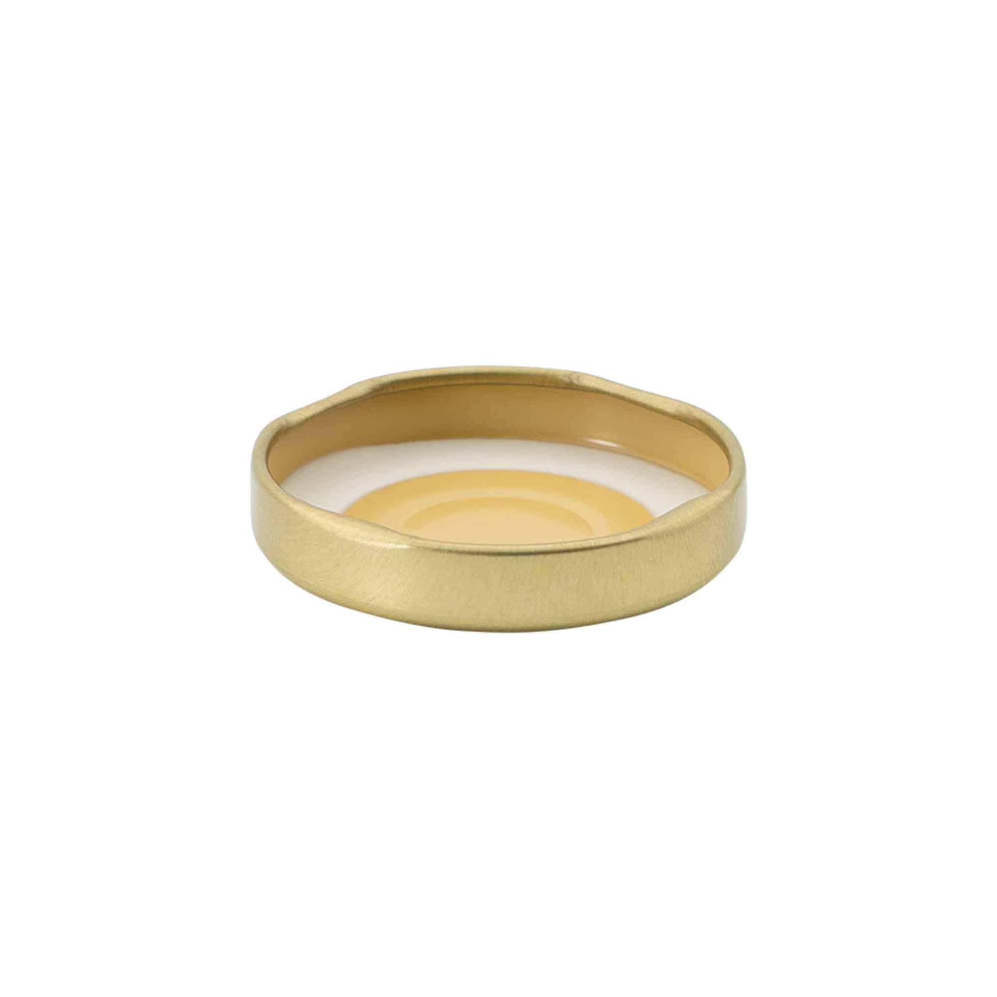 Tappi Twist-Off, lamina bianca, sterilizzabili, oro, per bocca: TO 43