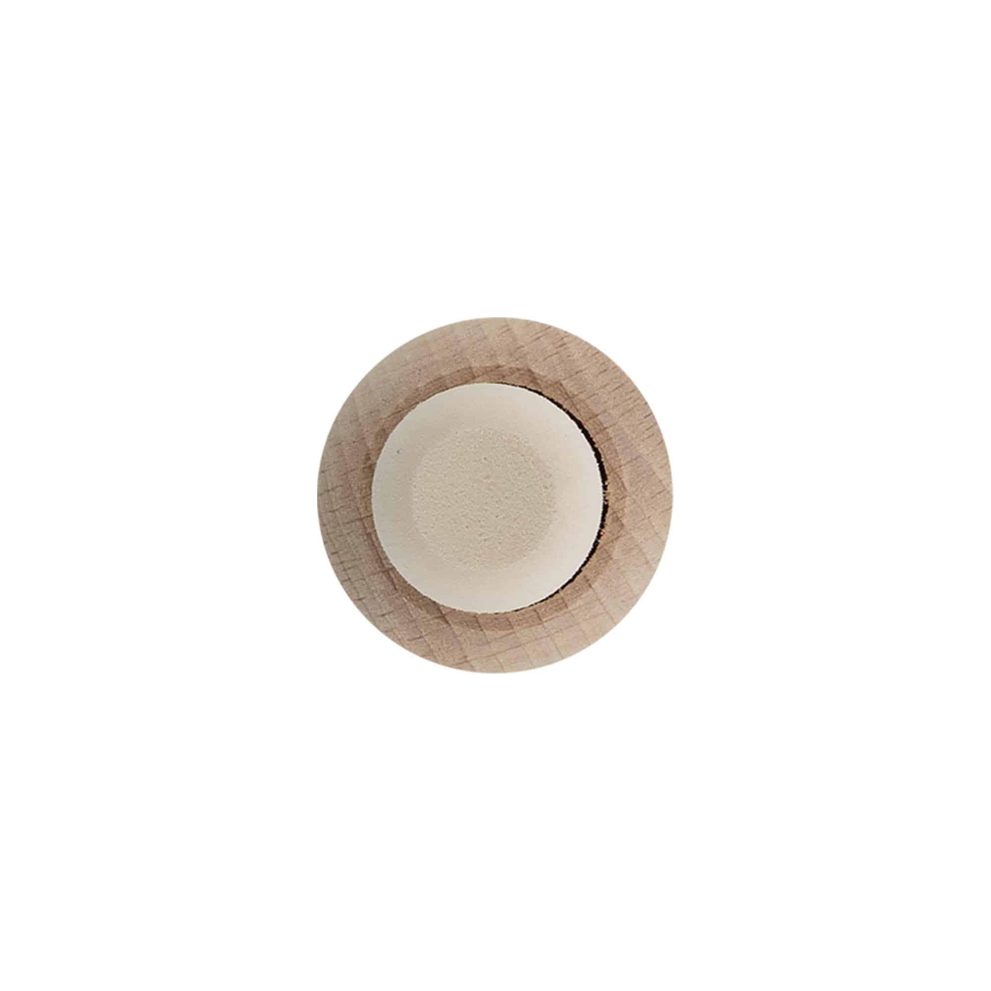 Tappo con impugnatura 19 mm 'Sfera', legno/plastica, per bocca: sughero