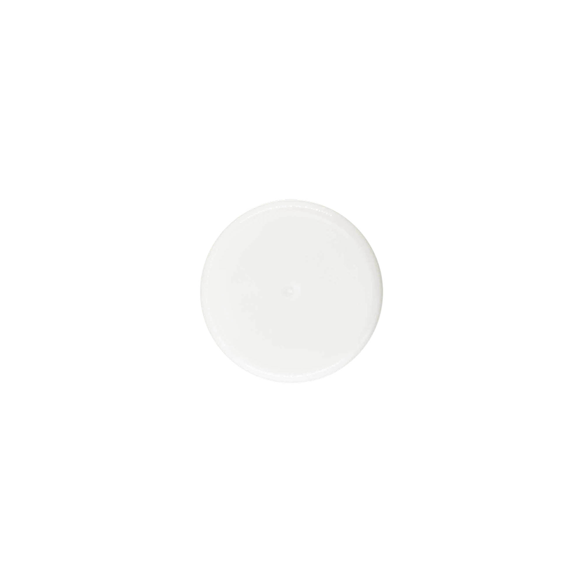 Tappo a vite, plastica PP, bianco, per bocca: 24/410 Tappo a vite, plastica PP, bianco, per bocca: 24/410