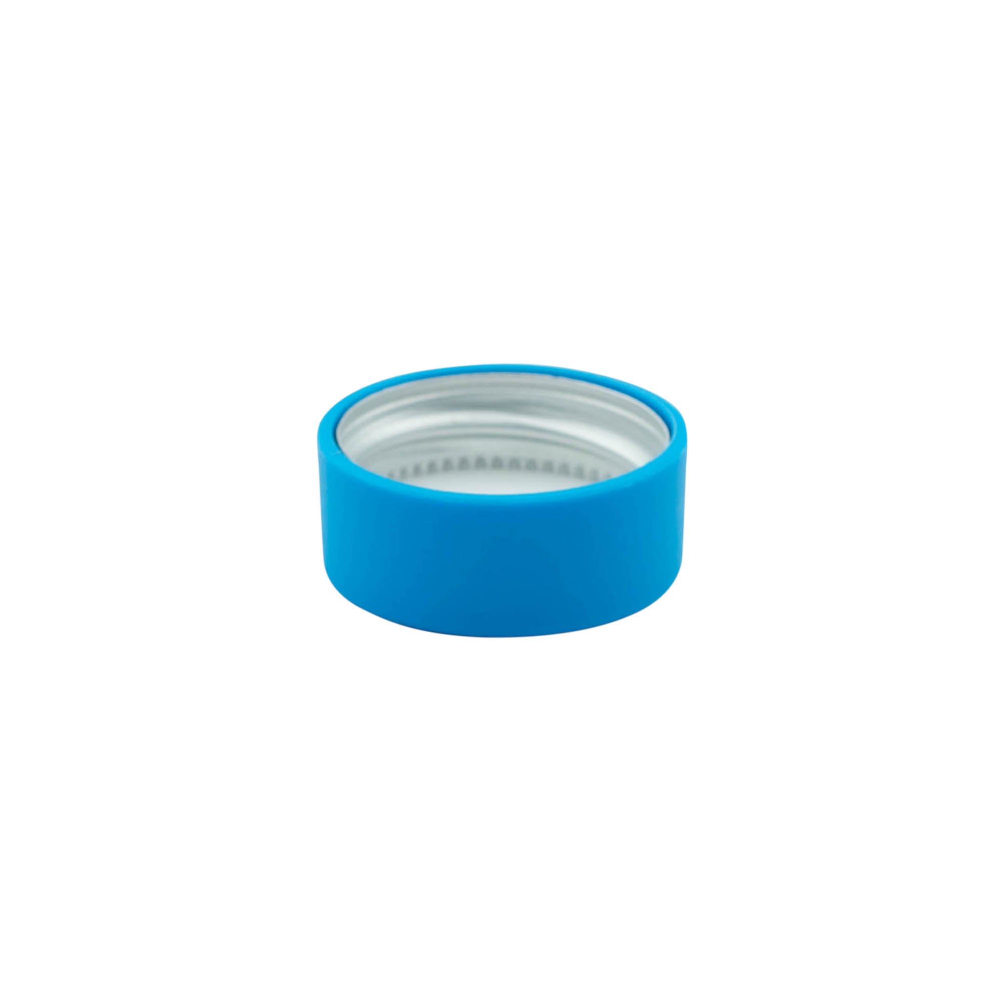 Tappo a vite, plastica ABS, azzurro acqua, per bocca: GPI 28/400