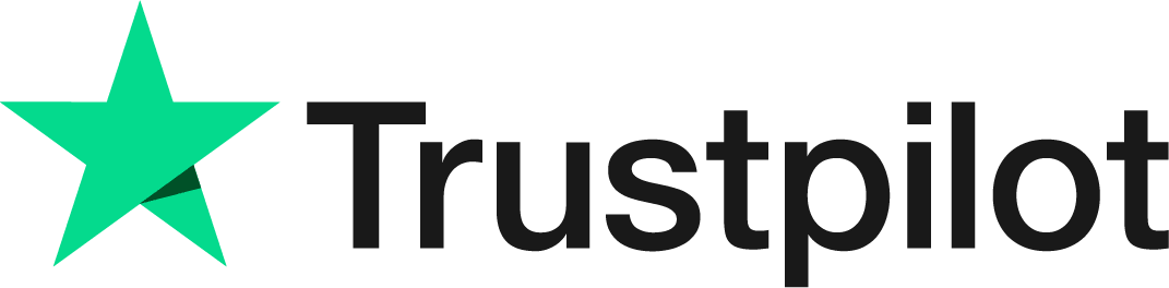 Logo di Trustpilot Logo Trustpilot carattere nero con stella verde