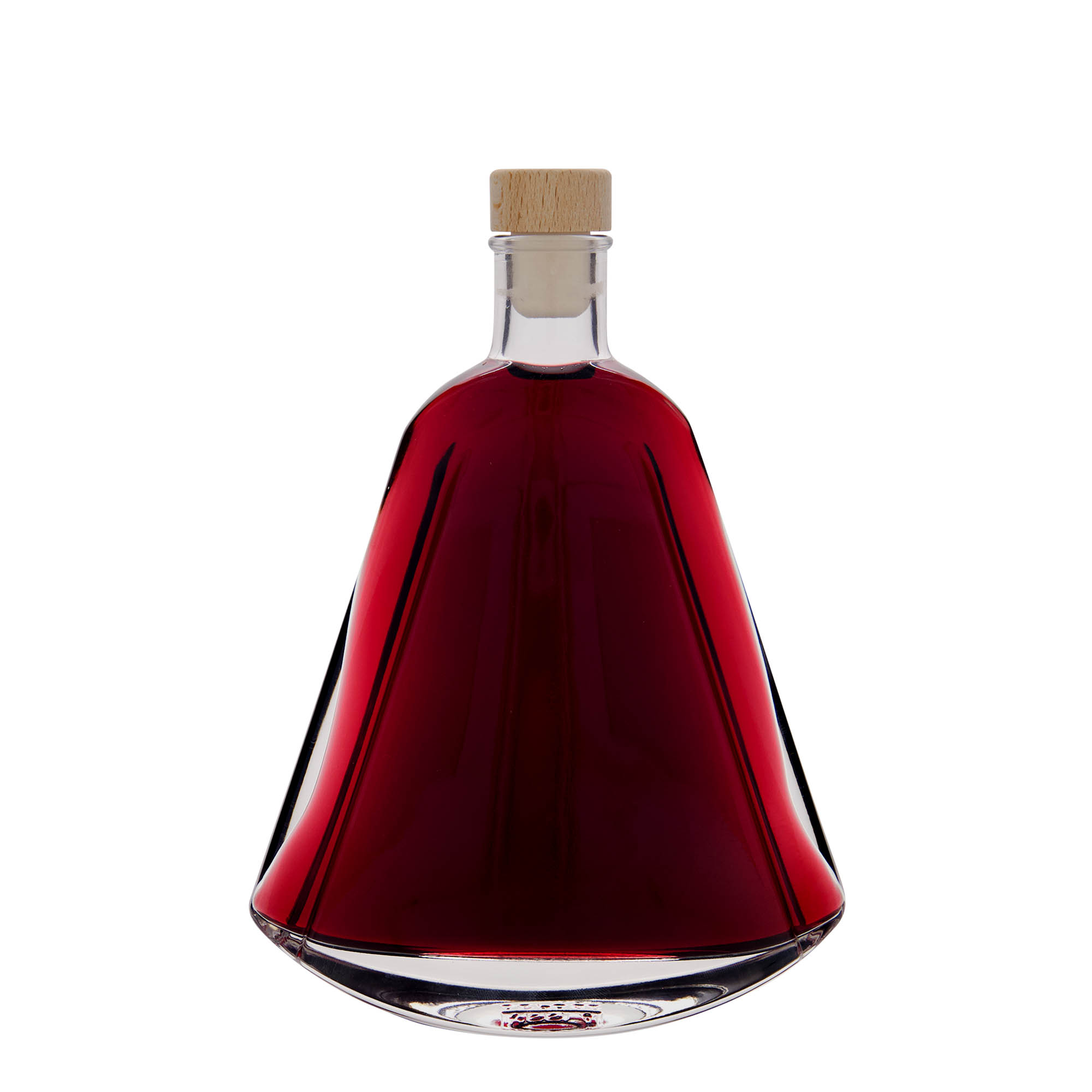 Bottiglia di vetro 350 ml 'Maurizio', ovale, bocca: sughero Bottiglia di vetro 350 ml 'Maurizio', ovale, bocca: sughero