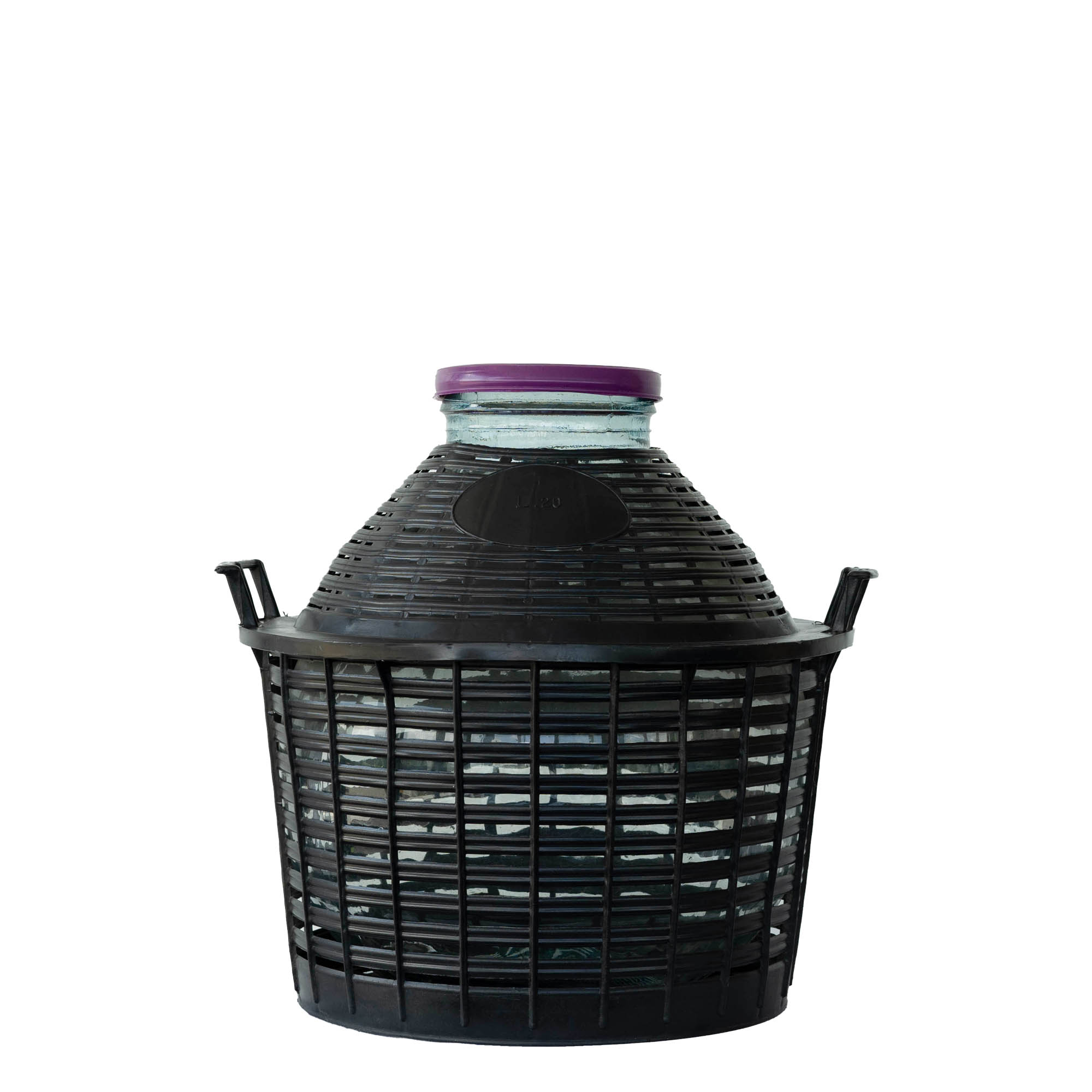 Bombola a pallone da 20 l, collo largo, vetro, apertura: chiusura a vite Bombola a pallone da 20 l, collo largo, vetro, apertura: chiusura a vite