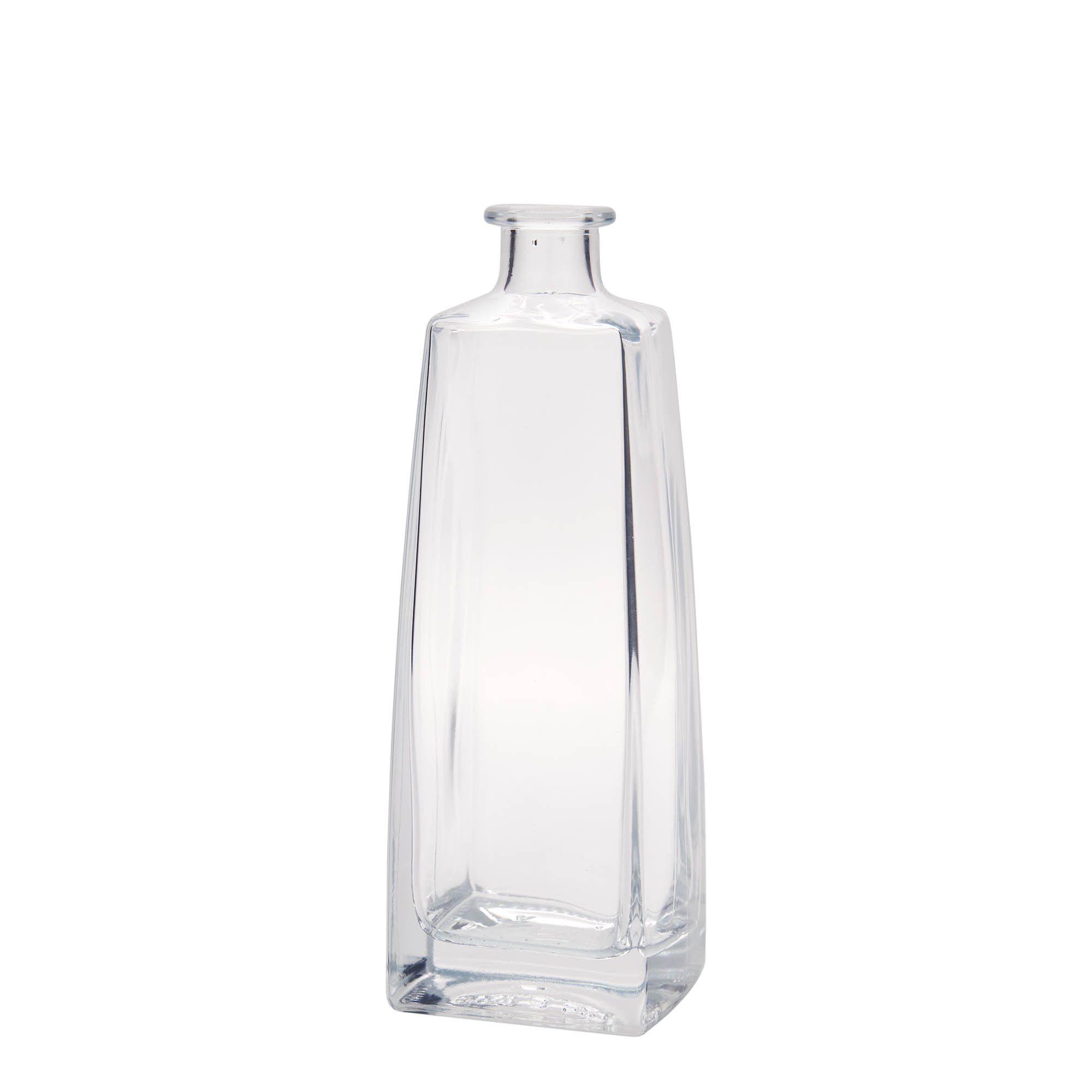 Bottiglia di vetro da 500 ml 'Timmy', rettangolare, bocca: sughero Bottiglia di vetro da 500 ml 'Timmy', rettangolare, bocca: sughero