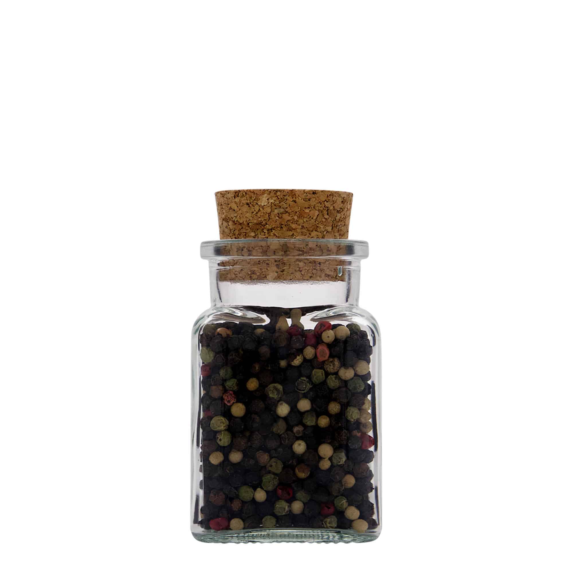 150 ml barattolo con tappo in sughero, quadrato, bocca: sughero