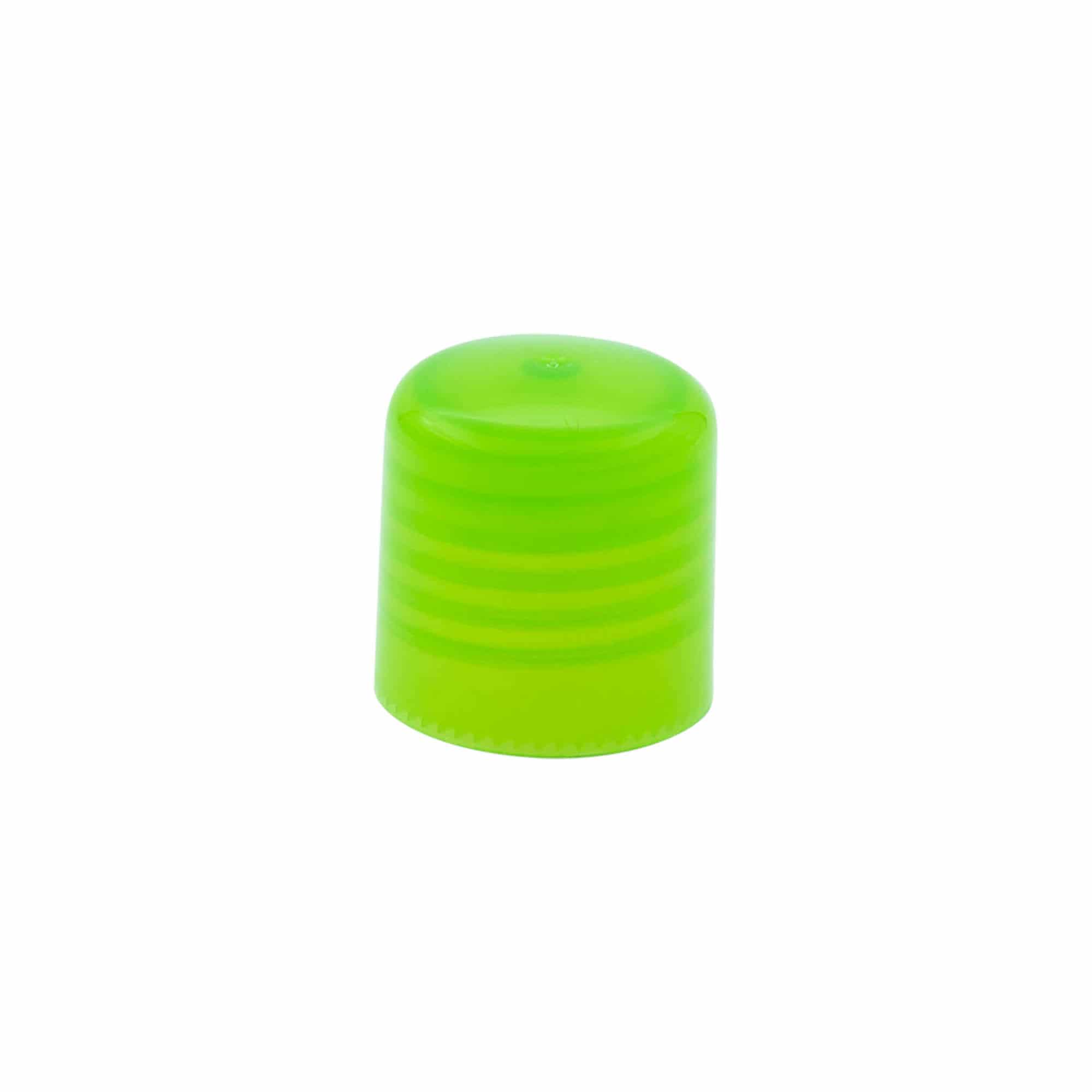 Tappo a vite con inserto riduttore dell'orifizio, plastica PP, verde, per imboccatura: 24/410 Tappo a vite con inserto riduttore dell'orifizio, plastica PP, verde, per imboccatura: 24/410