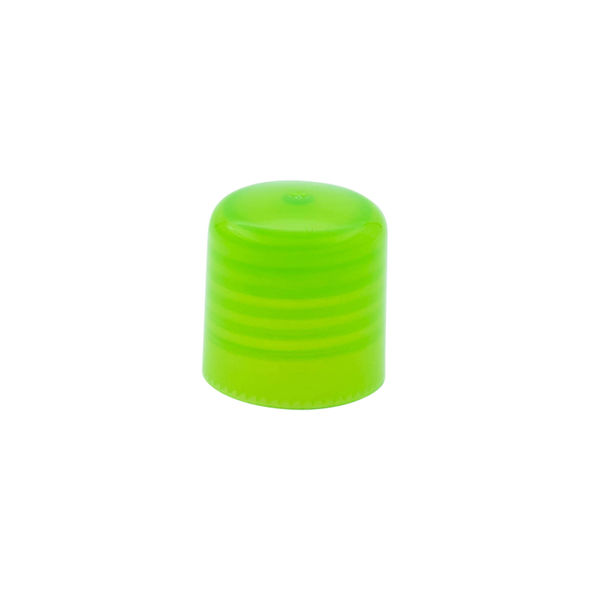 Tappo a vite con inserto a siringa, plastica PP, verde, per bocca: 24/410