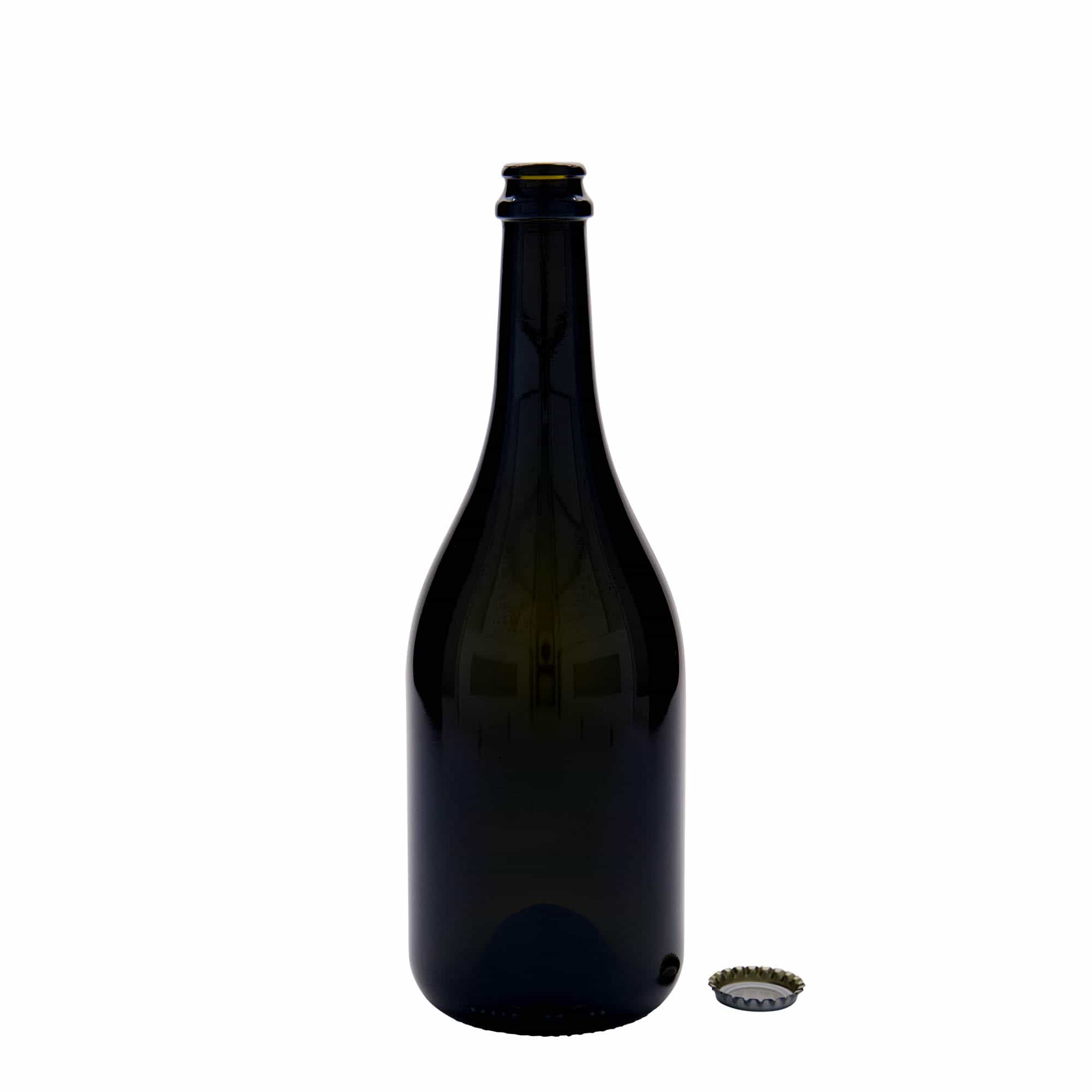 750 ml Bottiglia da birra 'Horta', vetro, verde antico, imboccatura: tappo a corona 750 ml Bottiglia da birra 'Horta', vetro, verde antico, imboccatura: tappo a corona