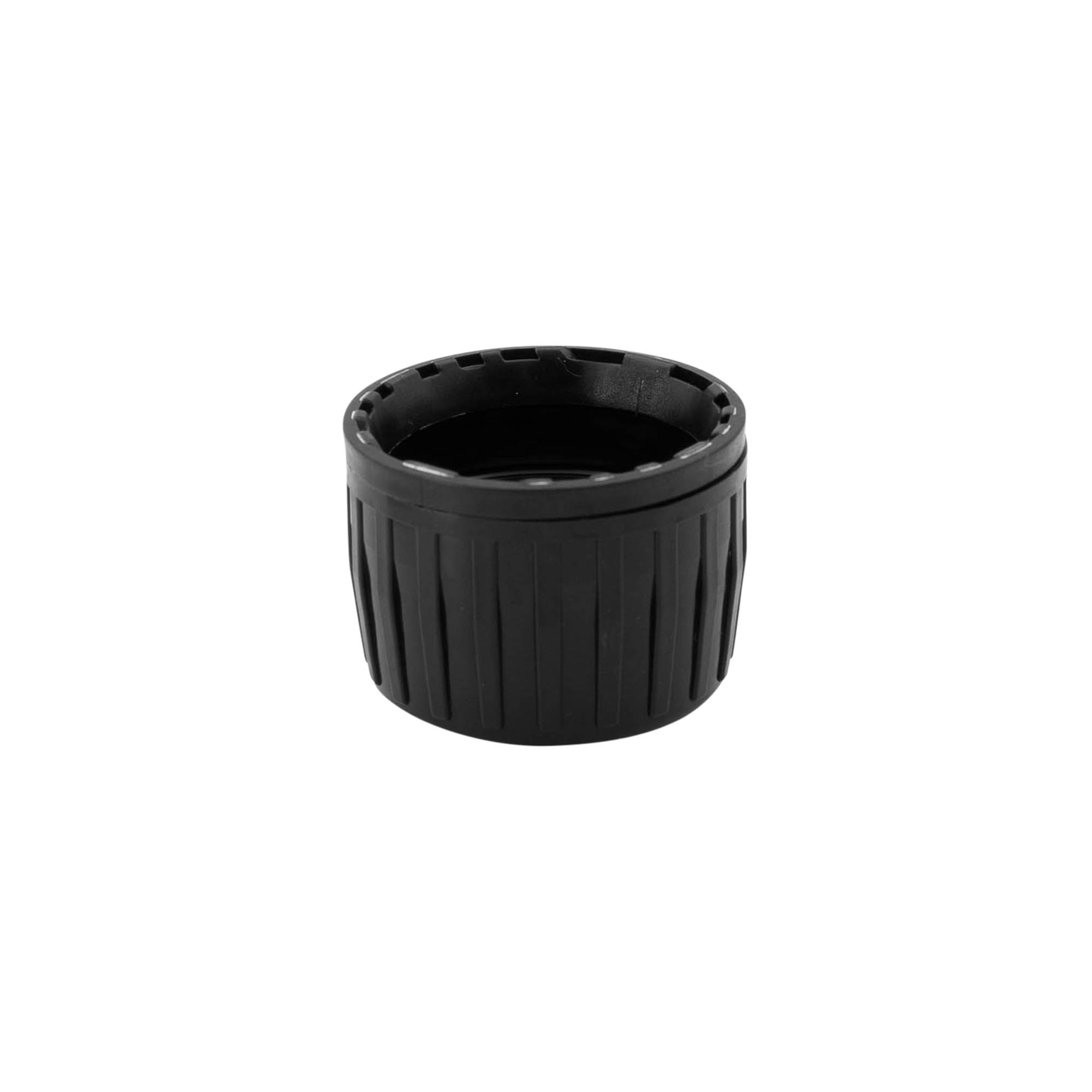 Chiusura a vite originalità, plastica PP, nero, per bocca: PP 28 Chiusura a vite originalità, plastica PP, nero, per bocca: PP 28