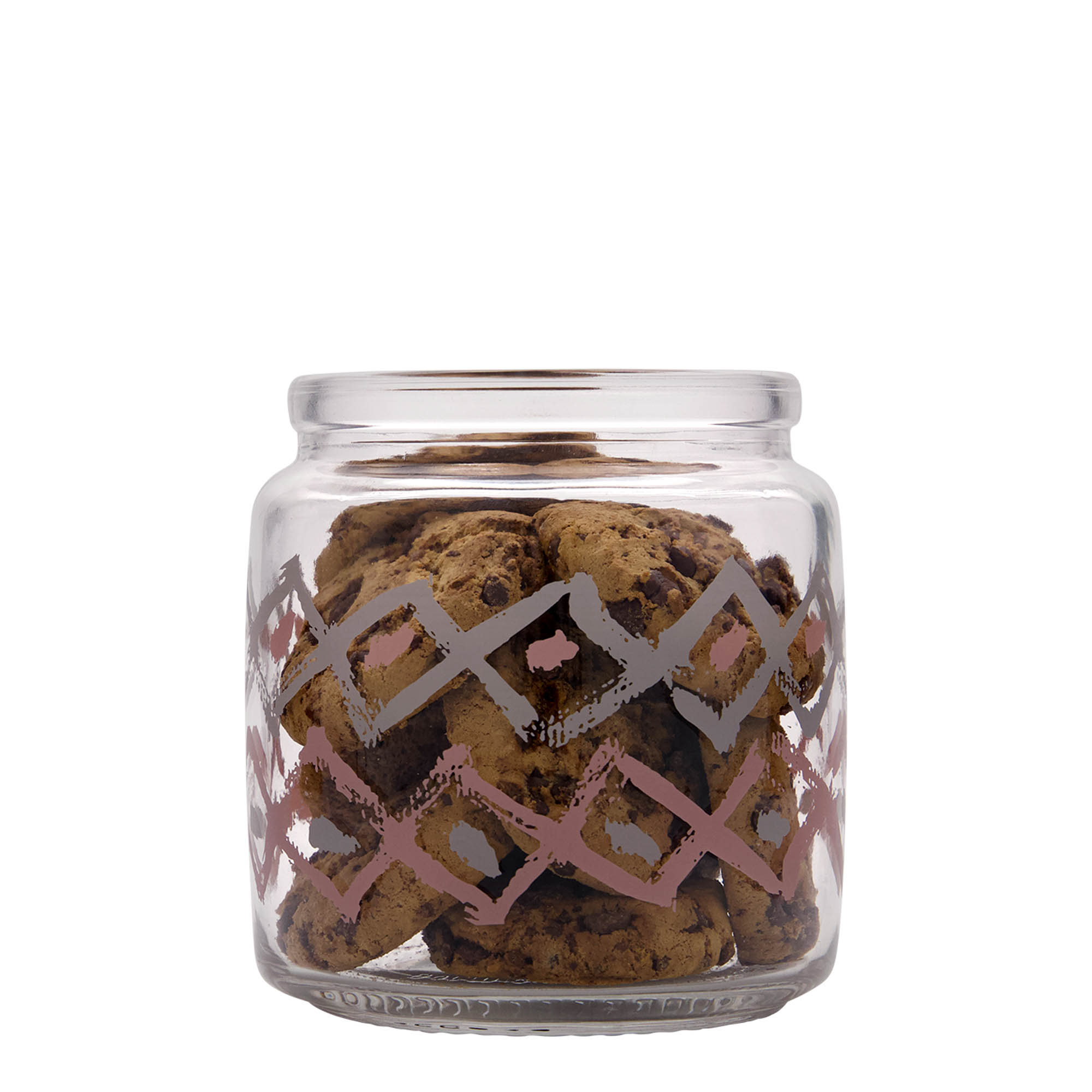 750 ml Vetro con tappo di sughero 'Giara', motivo: Manolibera rosa, bocca: sughero 750 ml Vetro con tappo di sughero 'Giara', motivo: Manolibera rosa, bocca: sughero