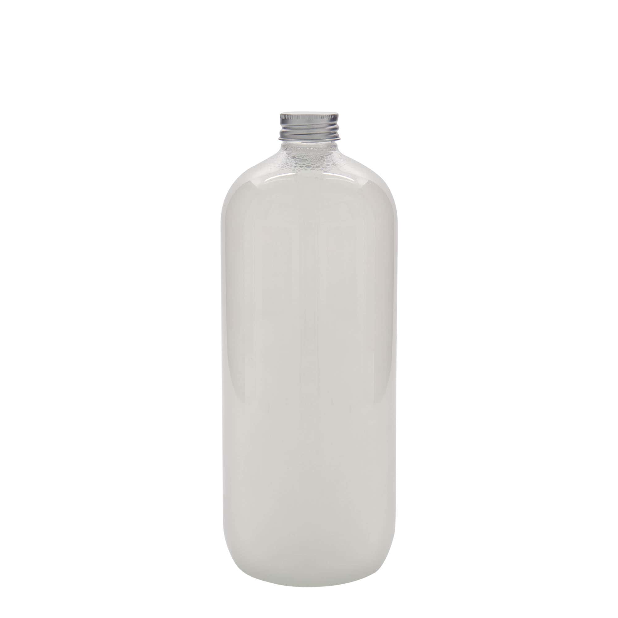 1.000 ml Bottiglia PET 'Boston', plastica, imboccatura: 28/410